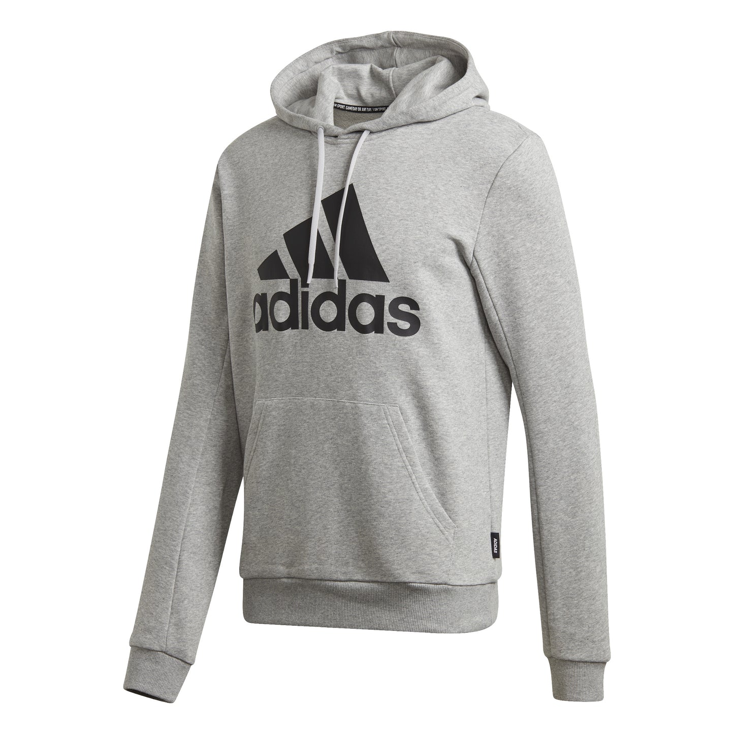 adidas Must Have Badge of Sport Hoody Herren - hellgrau, schwarz