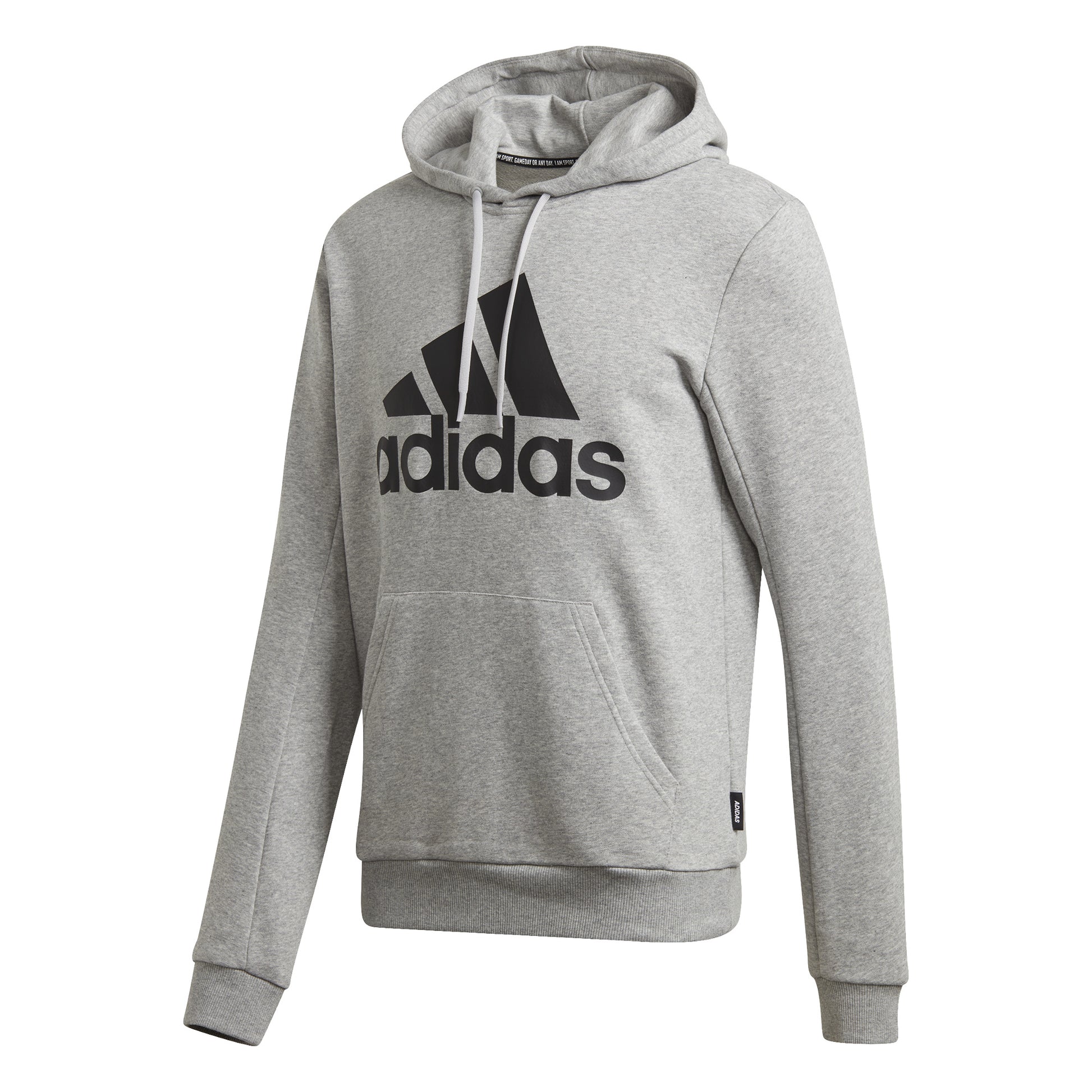adidas Must Have Badge of Sport Hoody Herren - hellgrau, schwarz
