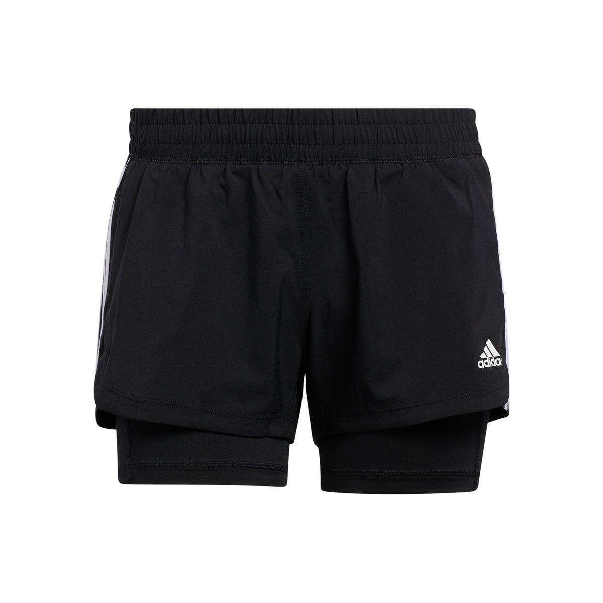 adidas Pacer 3 Stripes 2in1 Shorts Damen - schwarz, weiß