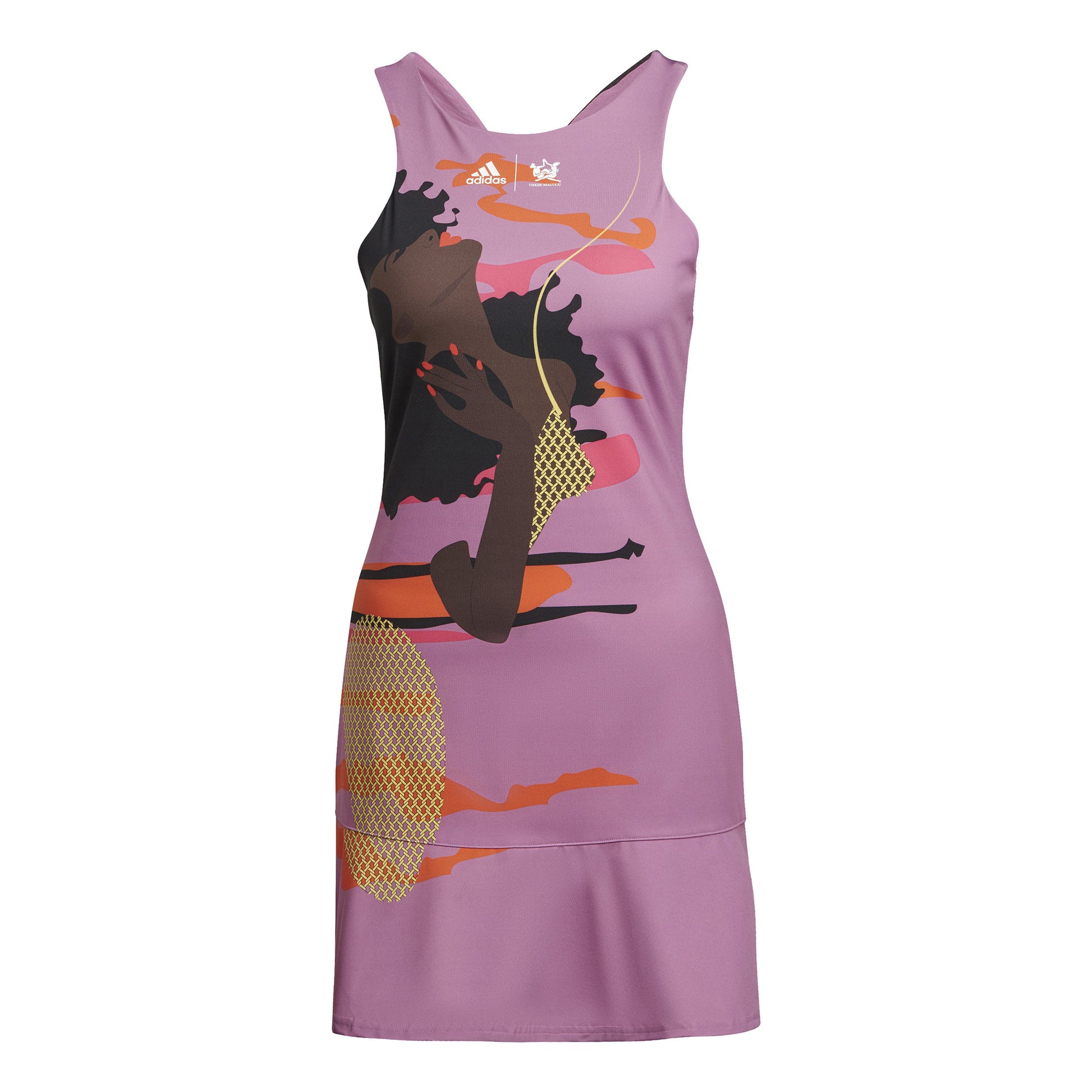 adidas New York Y Kleid Damen-Flieder,Mehrfarbig