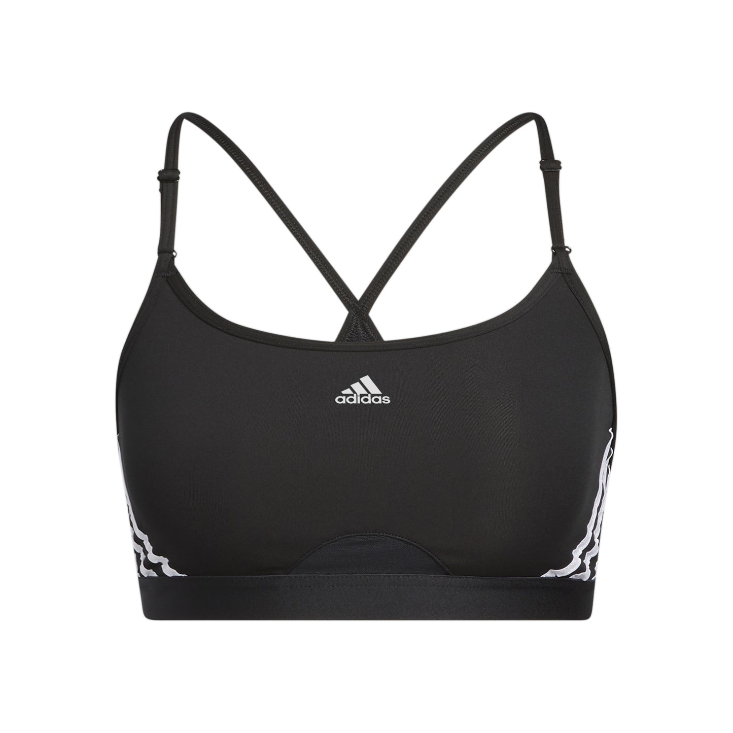adidas Aeroreact Low-Support 3Stripes Sport-BH Damen - schwarz