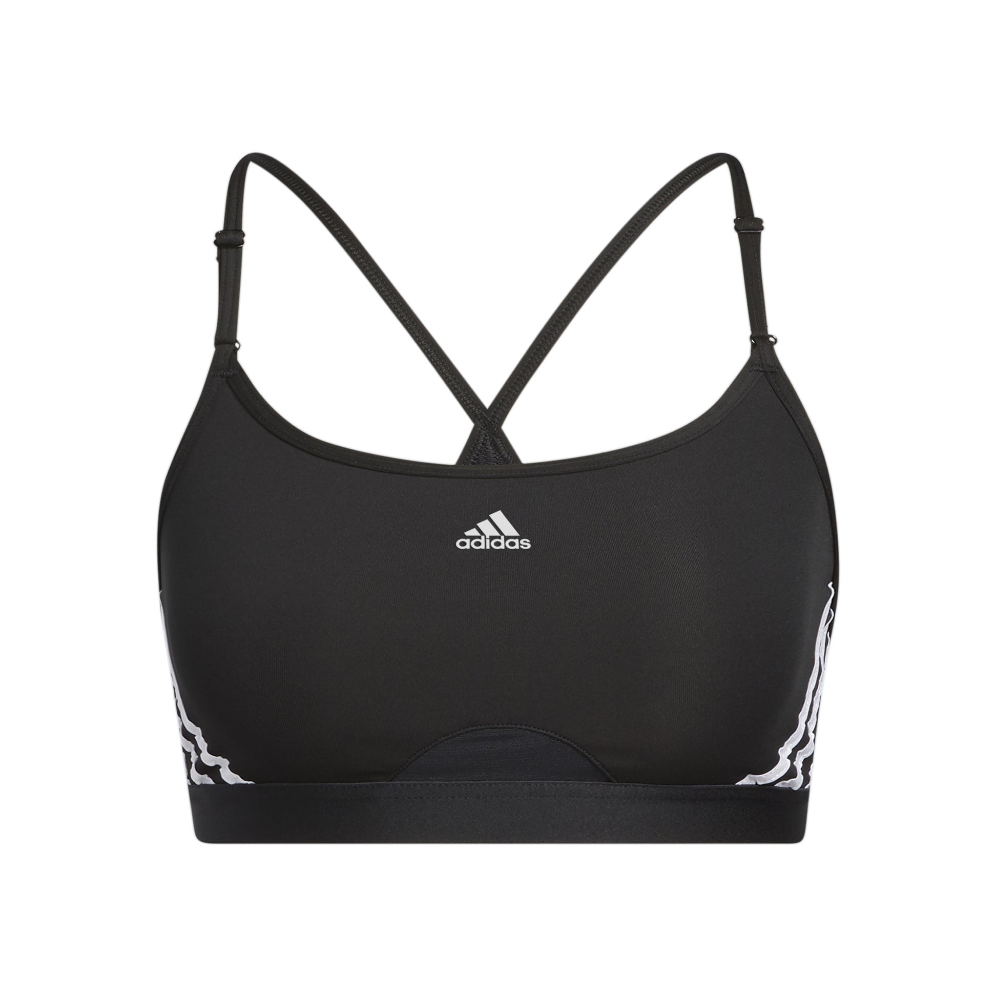adidas Aeroreact Low-Support 3Stripes Sport-BH Damen - schwarz