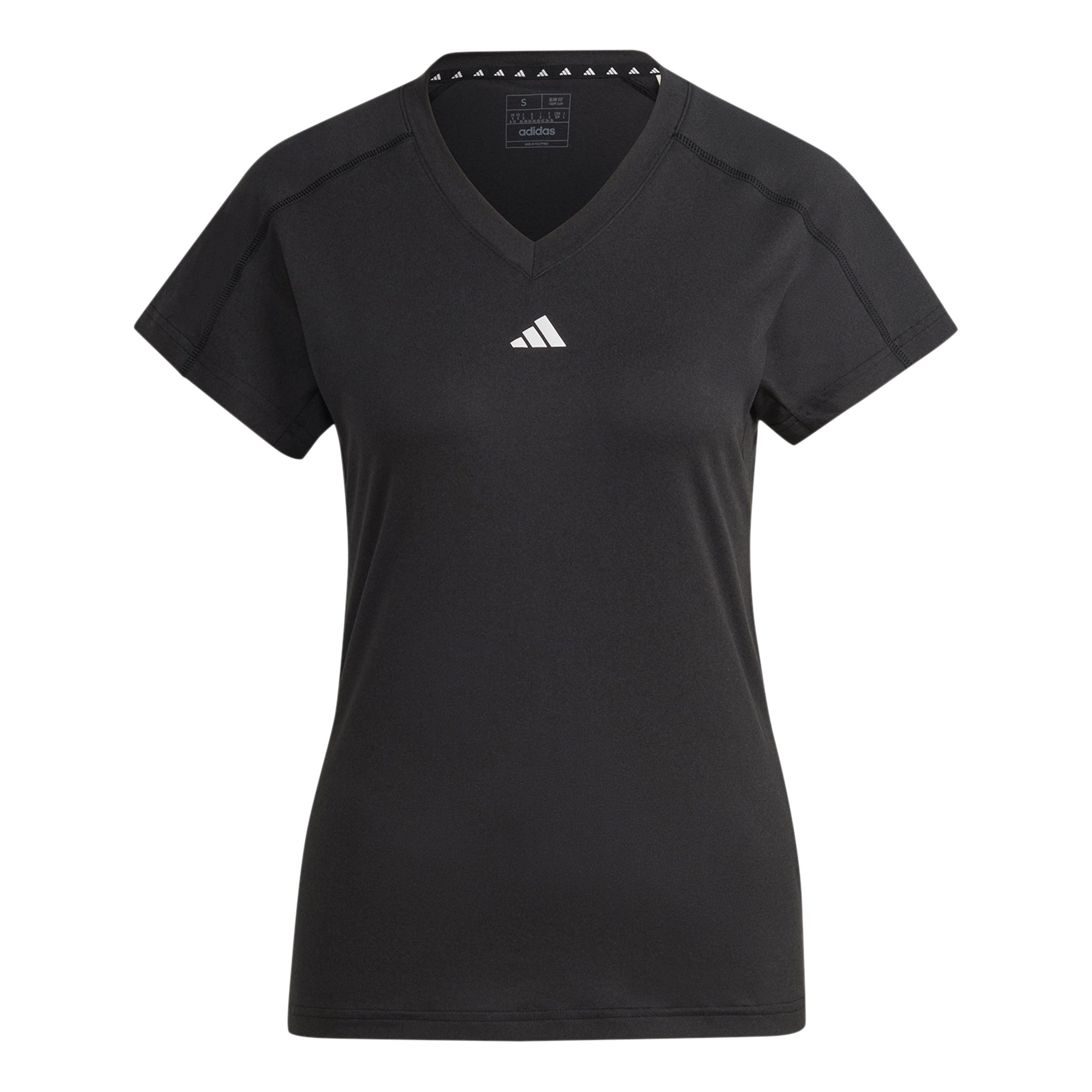 adidas Essentials AEROREADY Train Minimal Branding V-Neck T-Shirt Women-Black
