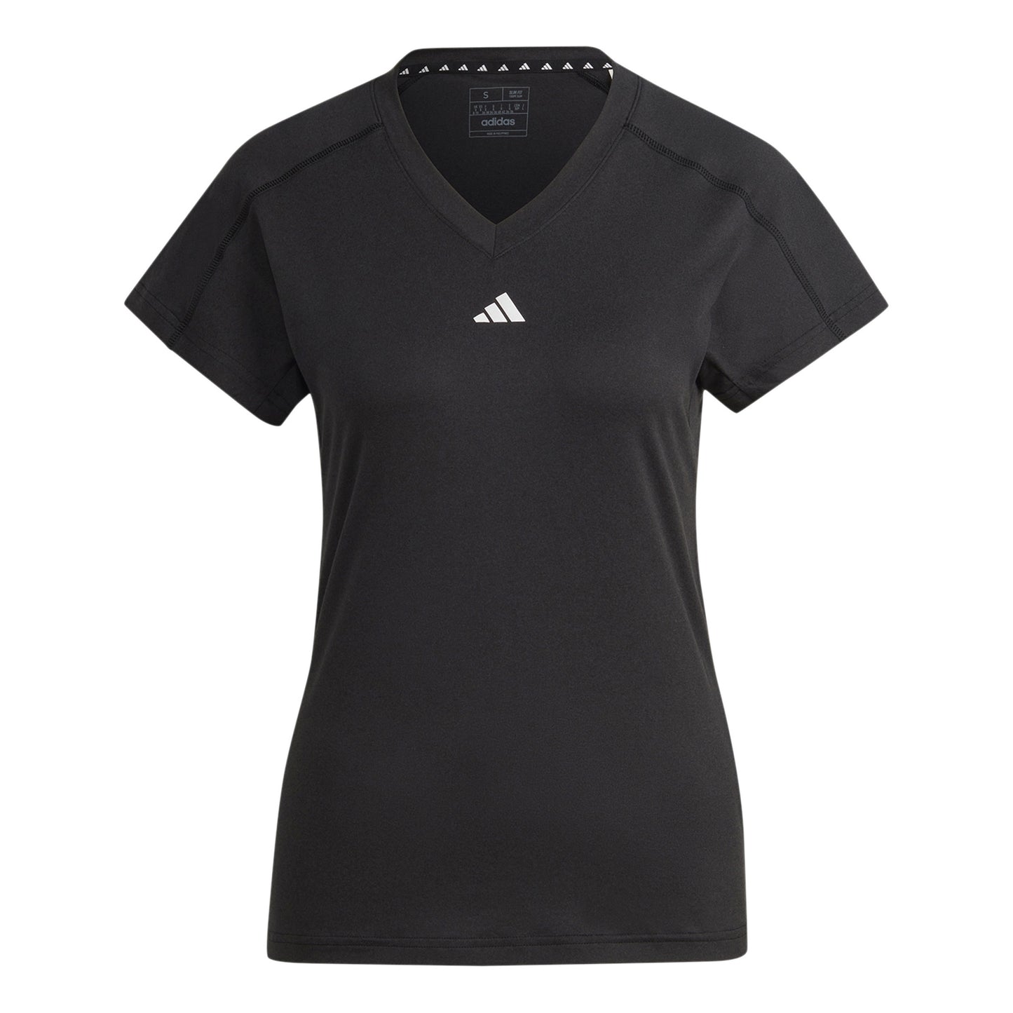 adidas Essentials AEROREADY Train Minimal Branding V-Neck T-Shirt Women-Black