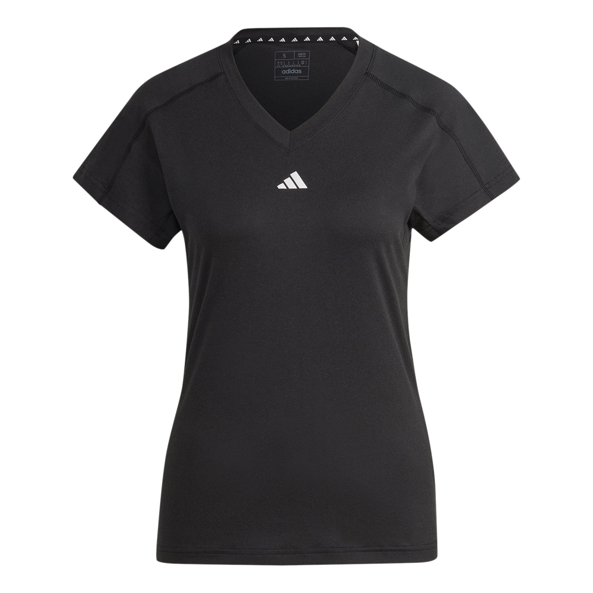 adidas Essentials AEROREADY Train Minimal Branding V-Neck T-Shirt Women-Black