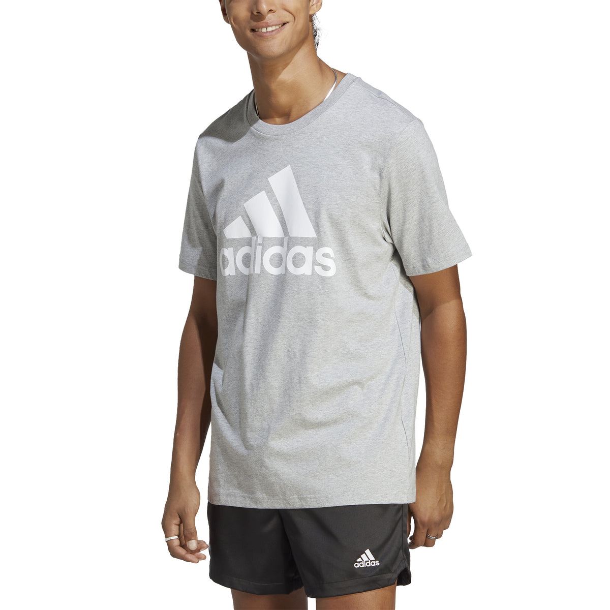 adidas Big Logo Single Jersey T-Shirt Men - lightgrey, white