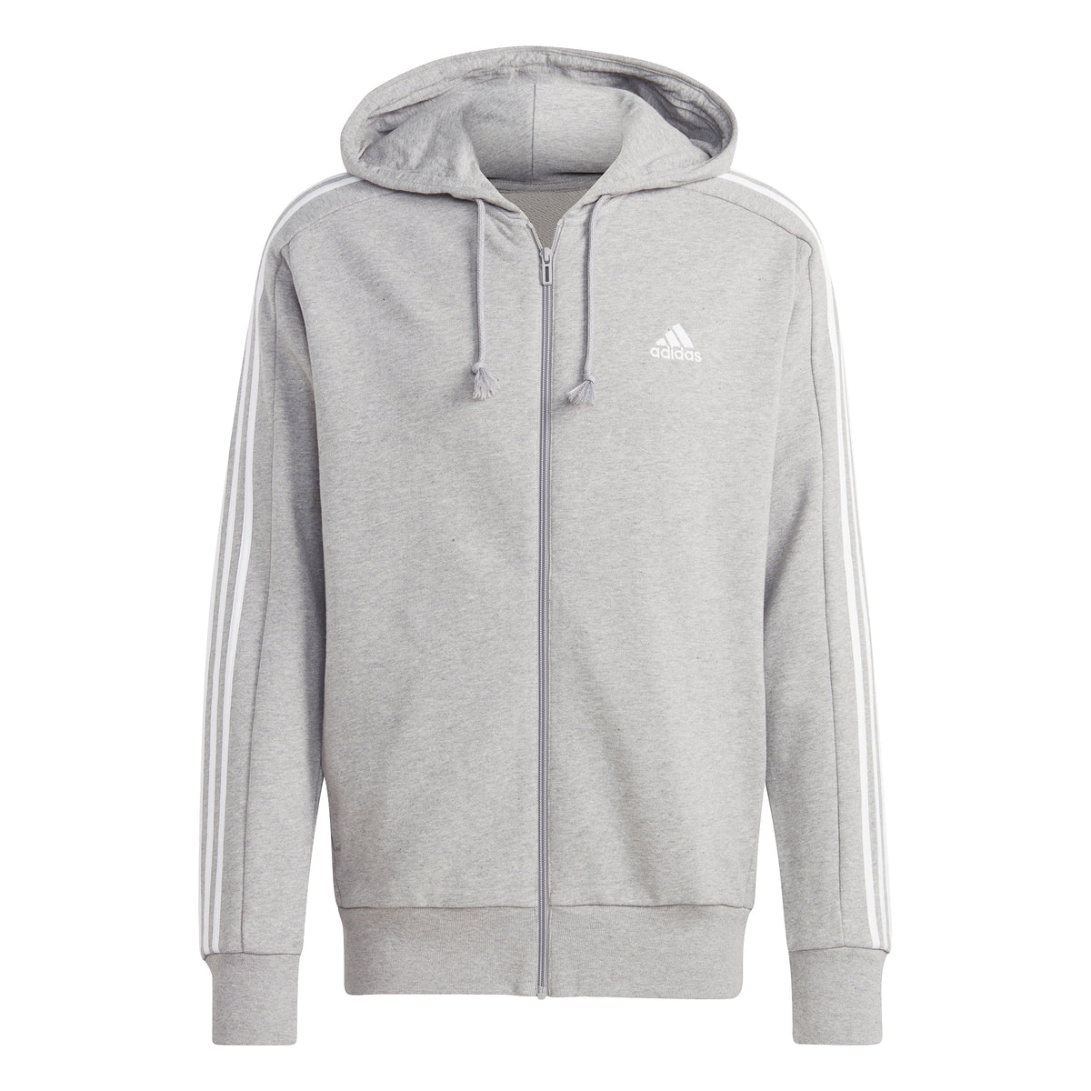 adidas 3Stripes Sweatjacke Herren - hellgrau, weiß