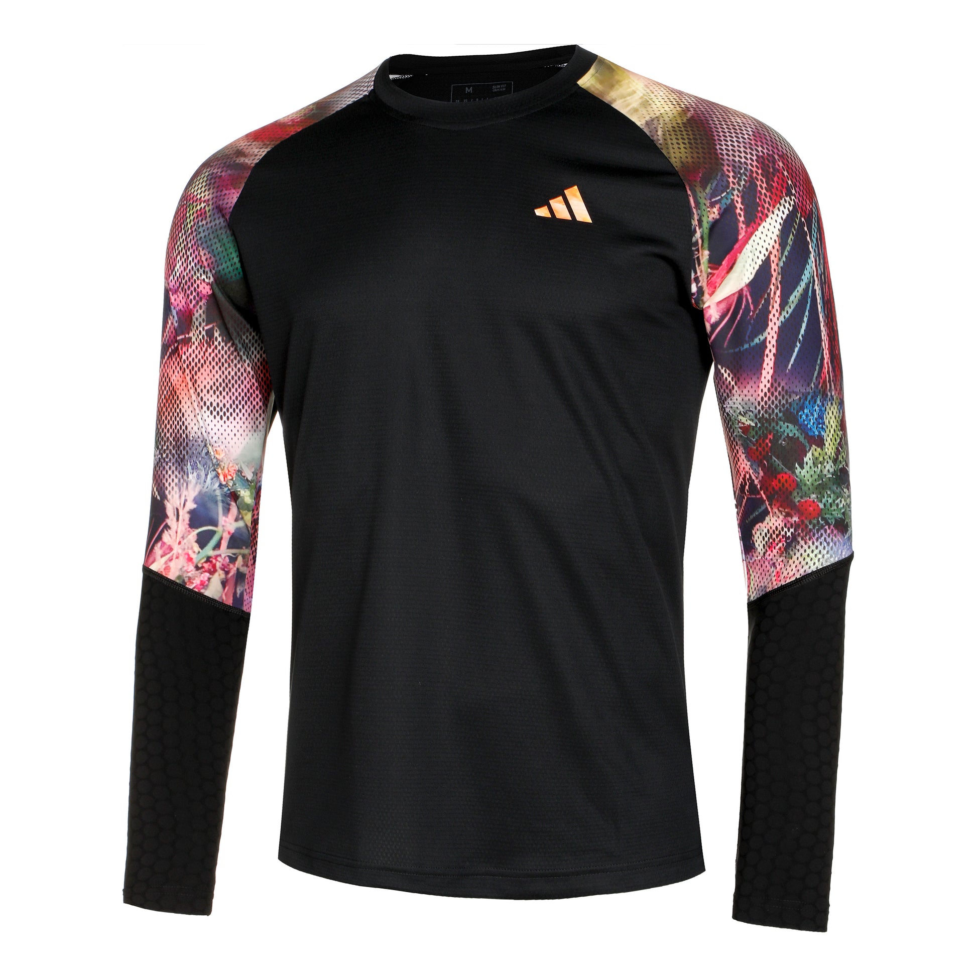 adidas Melbourne HEAT.RDY Long-Sleeve Top Long sleeve Men - black, multicoloured