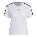 Essentials 3 Stripes T-Shirt Damen - weiß, schwarz