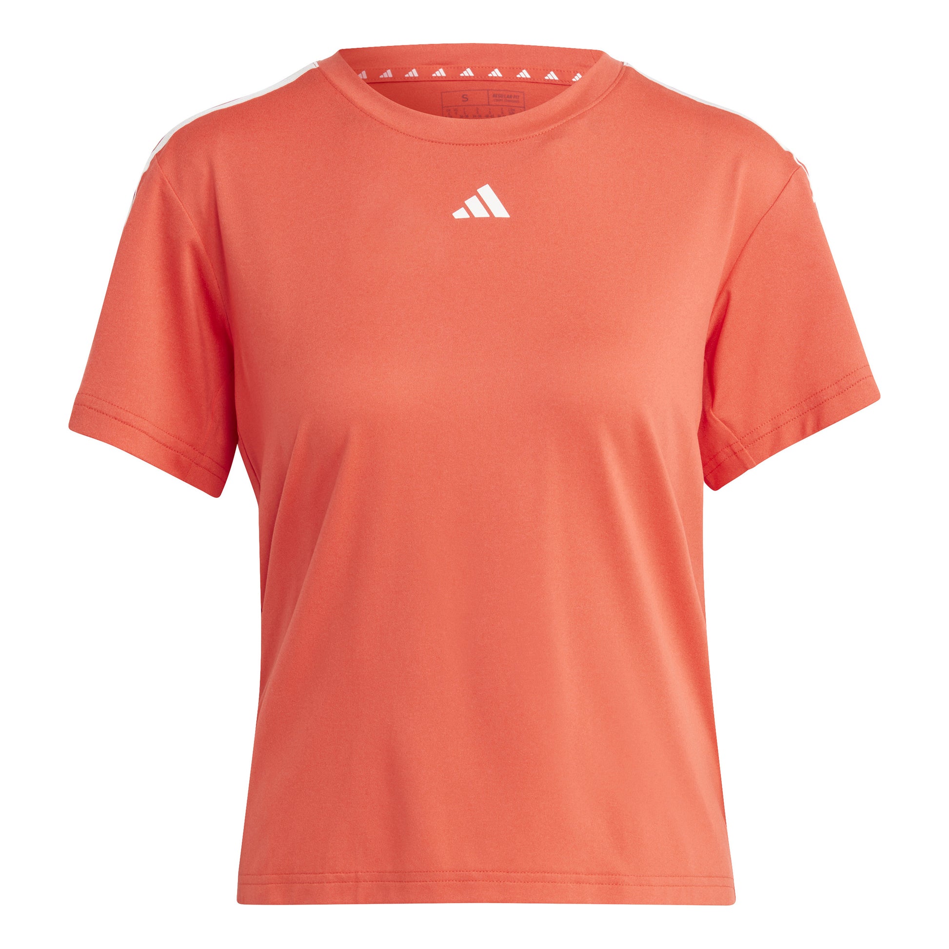 adidas Essentials 3 Stripes T-Shirt Women - red, white