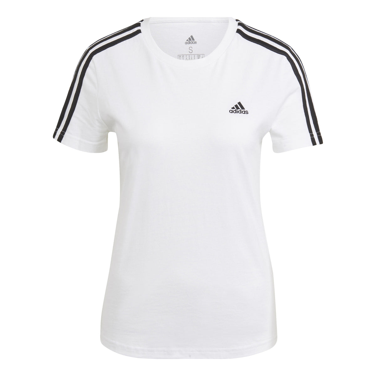 adidas 3Stripes T-Shirt Damen - weiß, schwarz