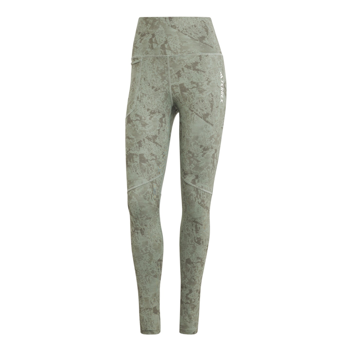 adidas Terrex MT AOP Tight Lauftight Damen-Oliv