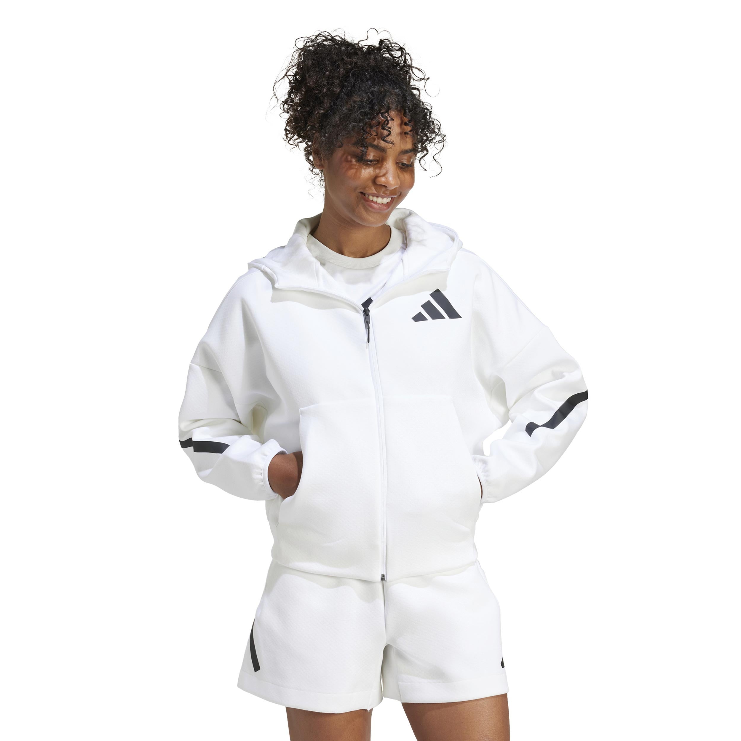 Z.N.E. Zip Hoodie Women-White | Tennis-Point