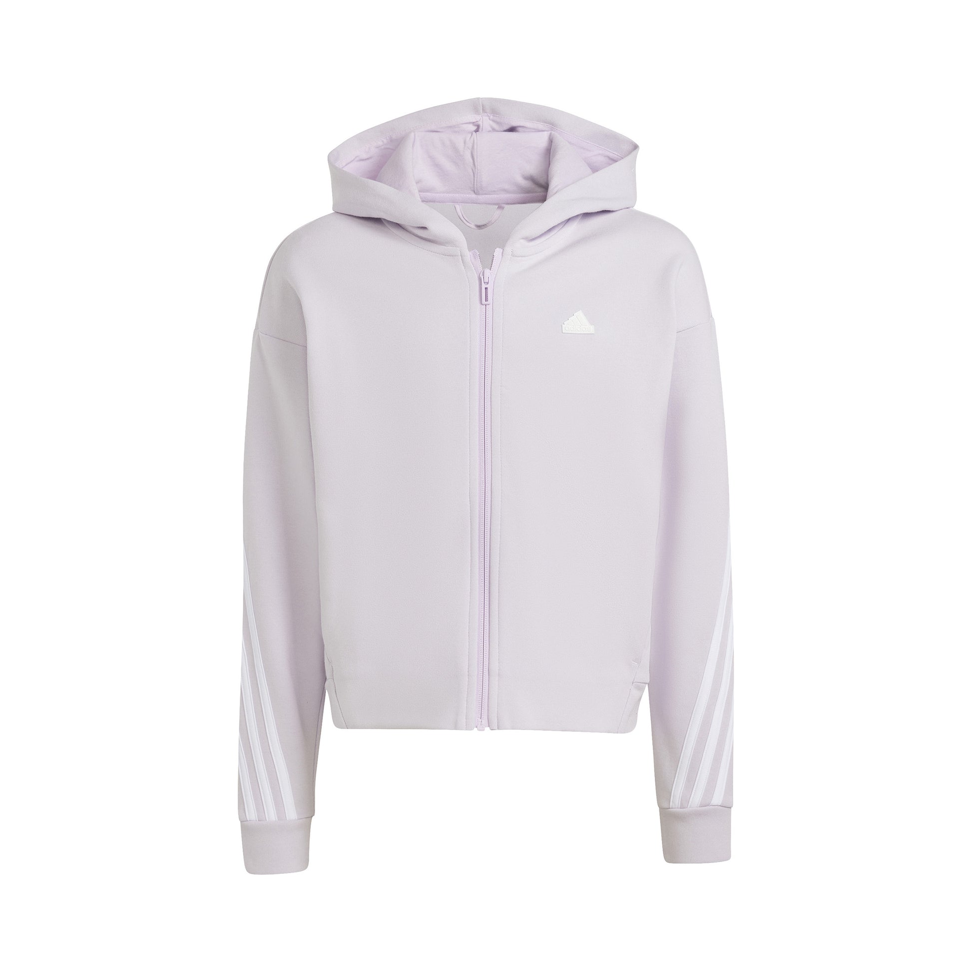 adidas Future Icon 3Stripes Zip Hoodie Girls - lilac, white