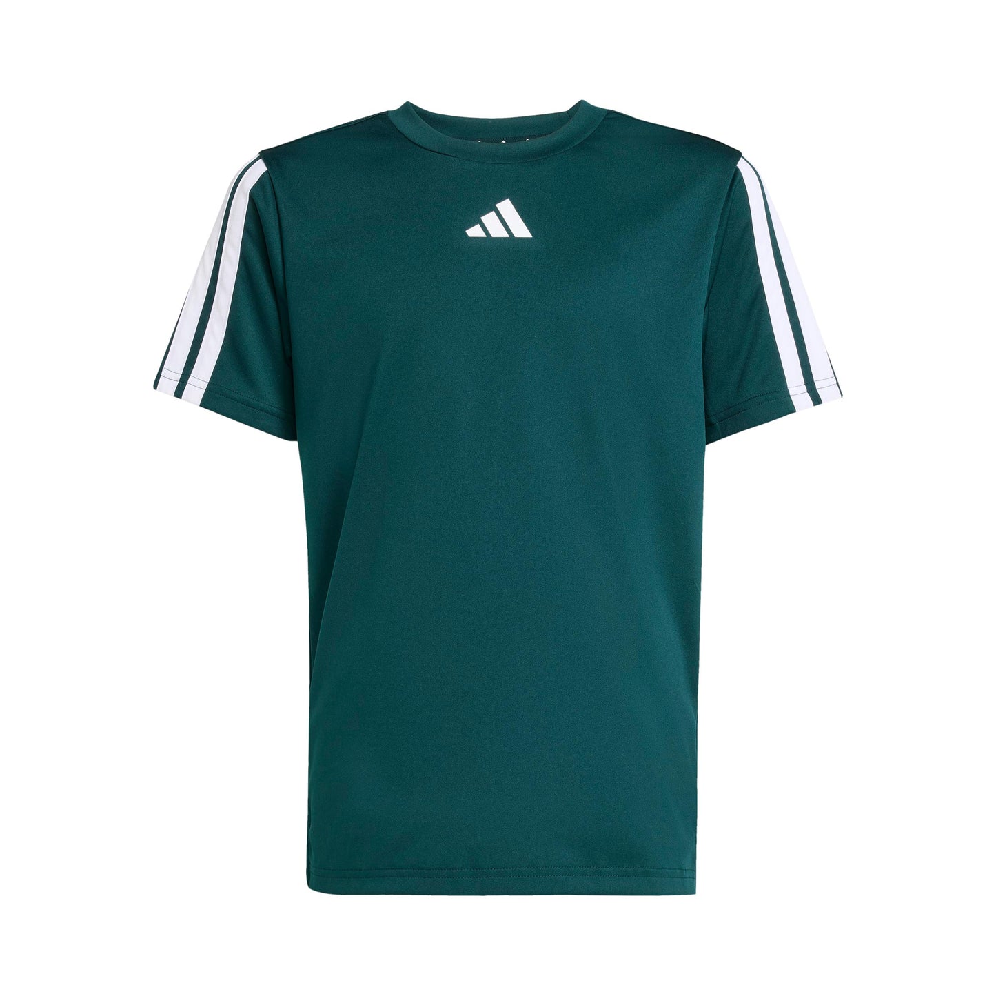 adidas Training Essentials 3 Stripes T-Shirt - dunkelgrün, weiß