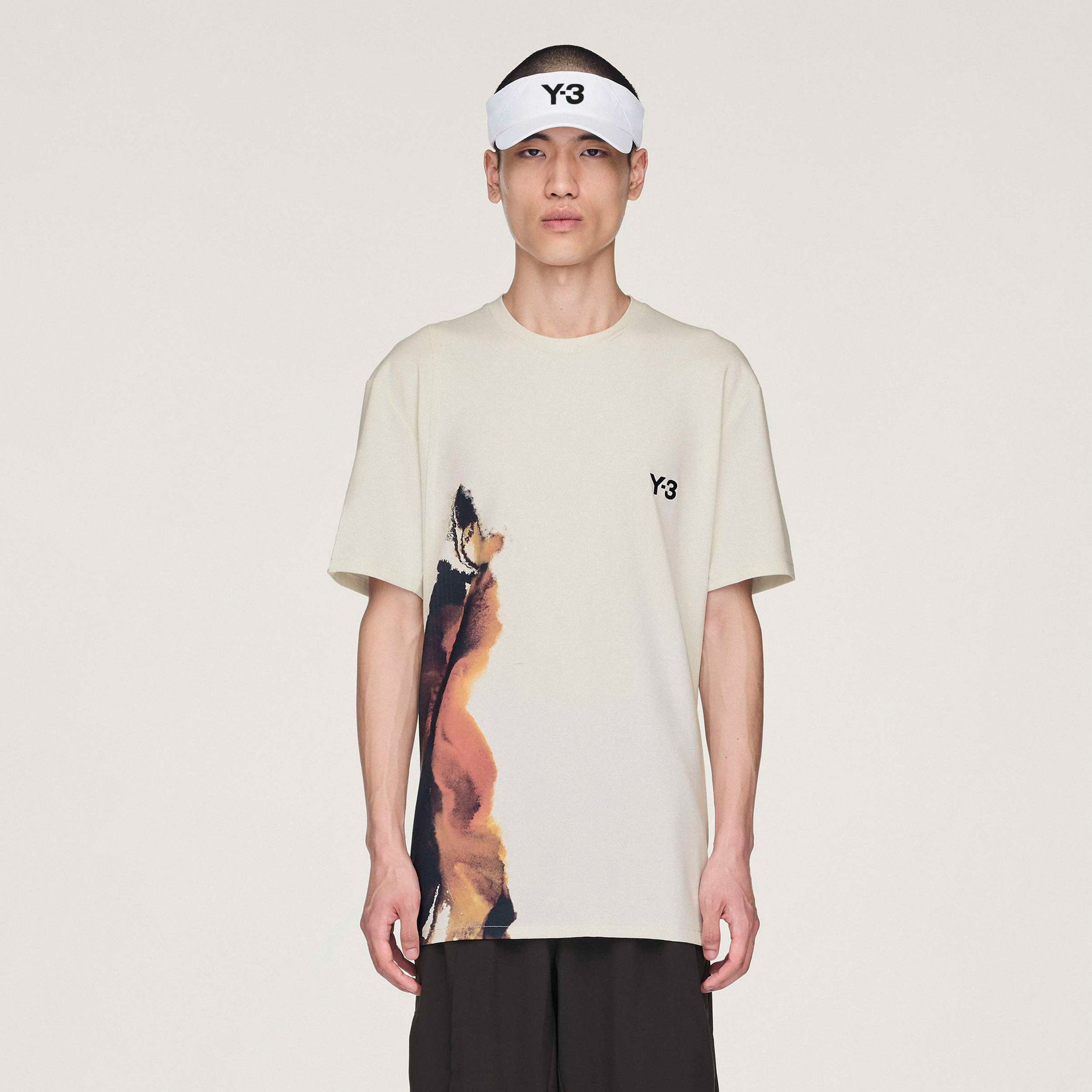 adidas Y-3 T-Shirt Herren-Creme,Mehrfarbig