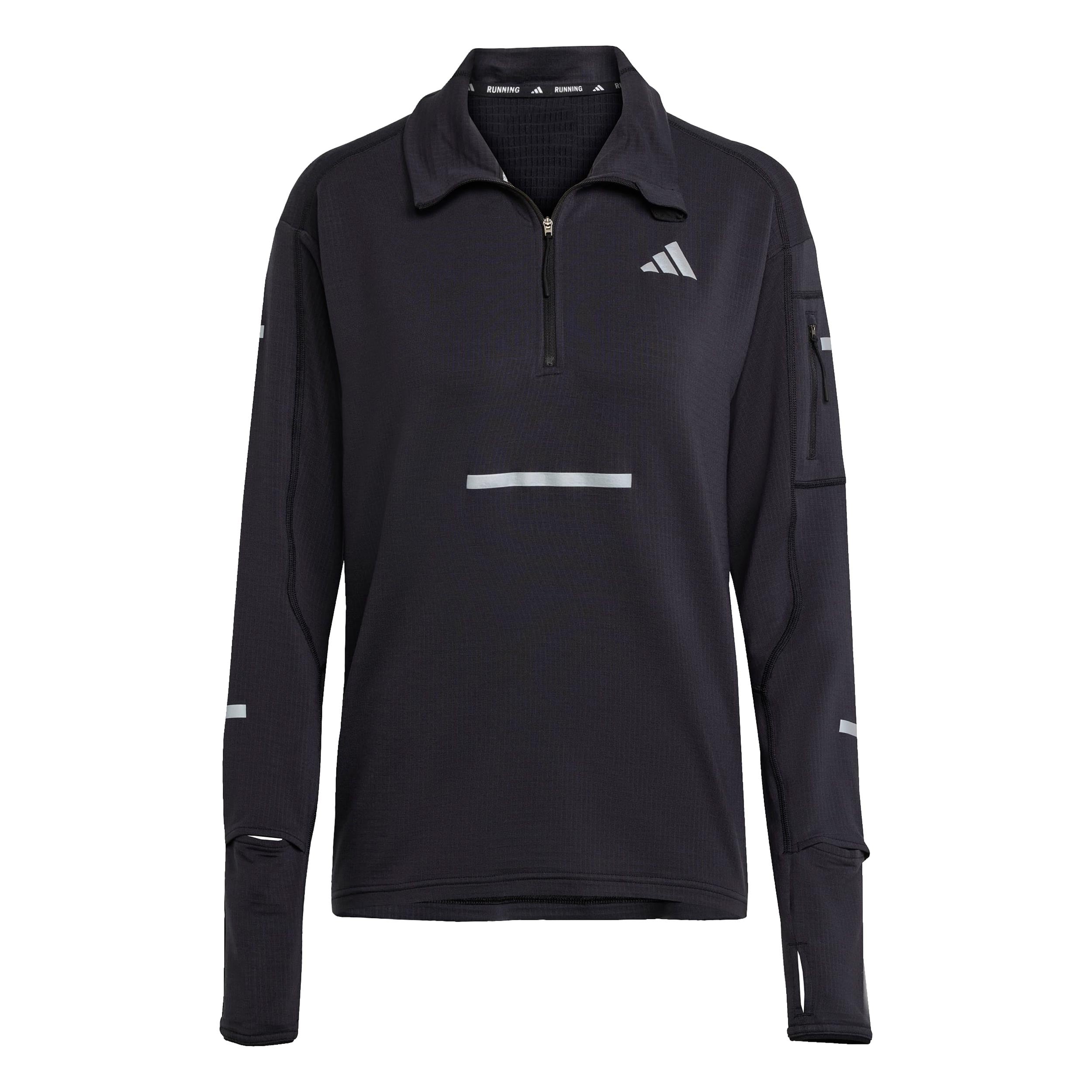 adidas adi365 Warm Half-Zip Laufshirt Damen-schwarz