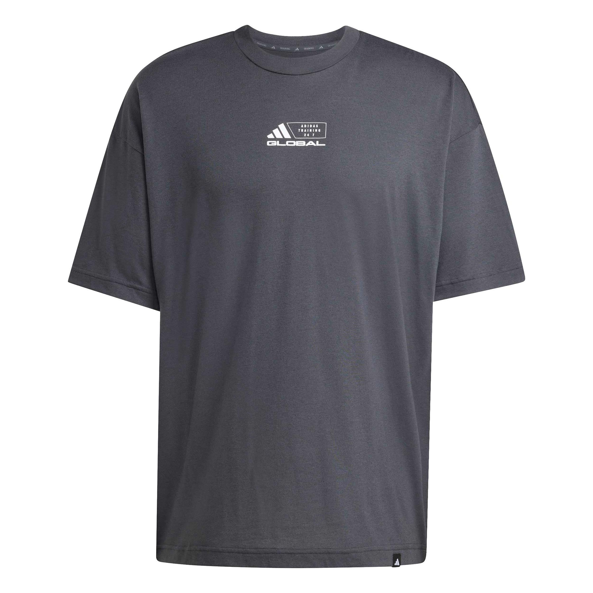 adidas GFX Glob T-Shirt Herren-dunkelgrau