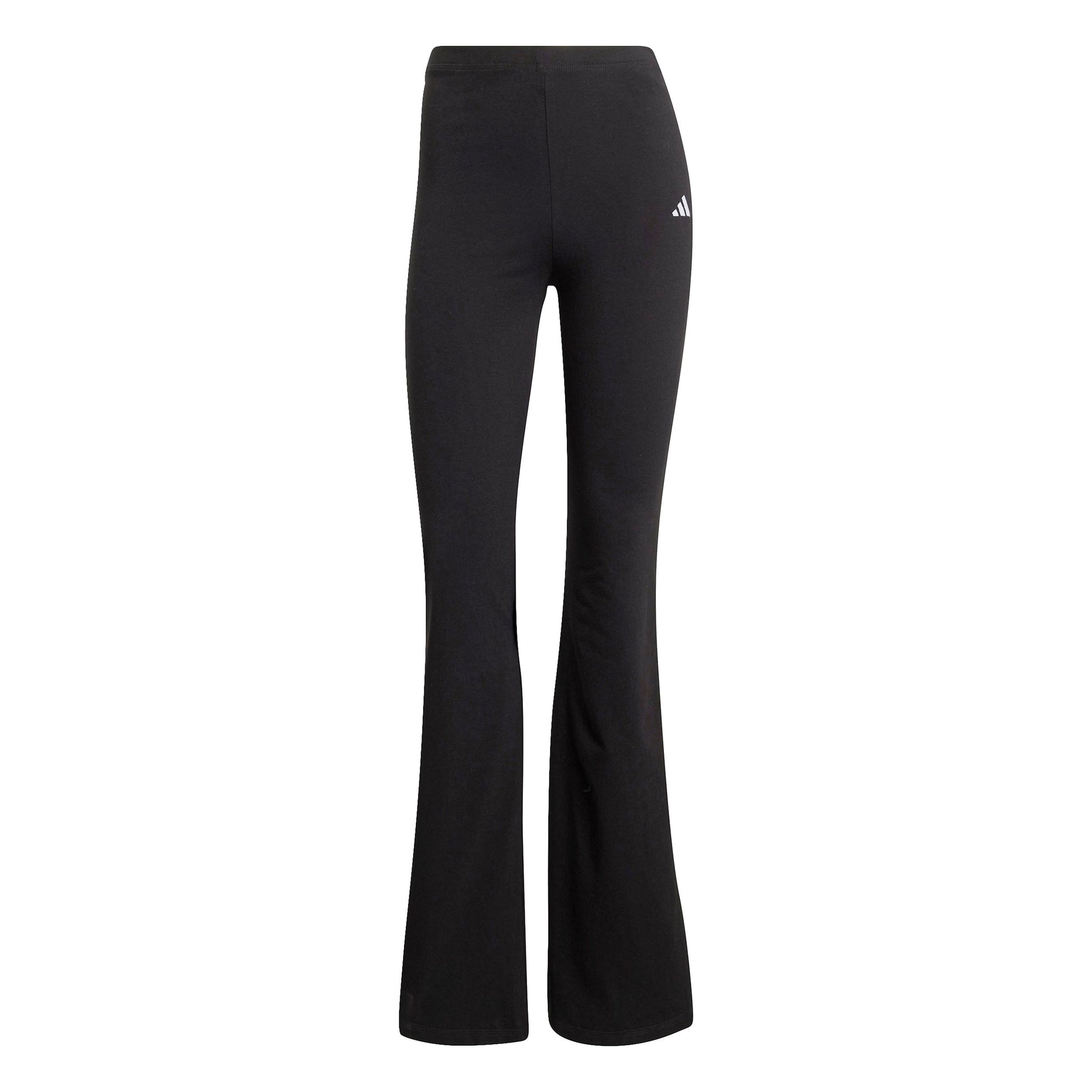 adidas Essentials Small Logo Flared Tight Damen-schwarz