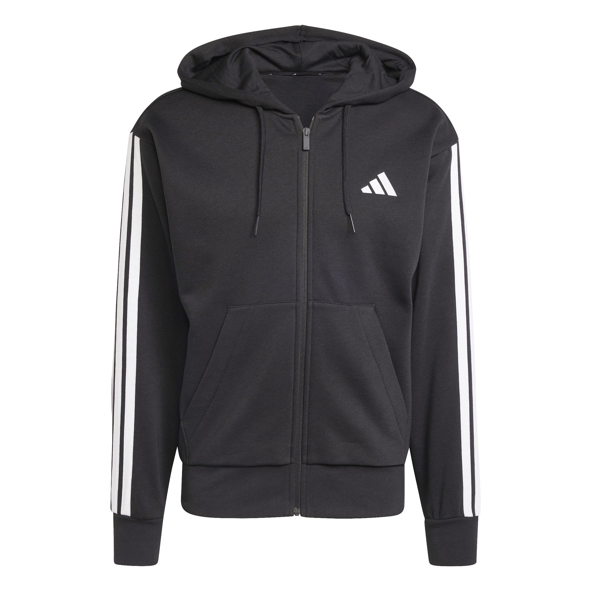 adidas Essentials 3 Stripes Sweatjacke Herren - schwarz, weiß