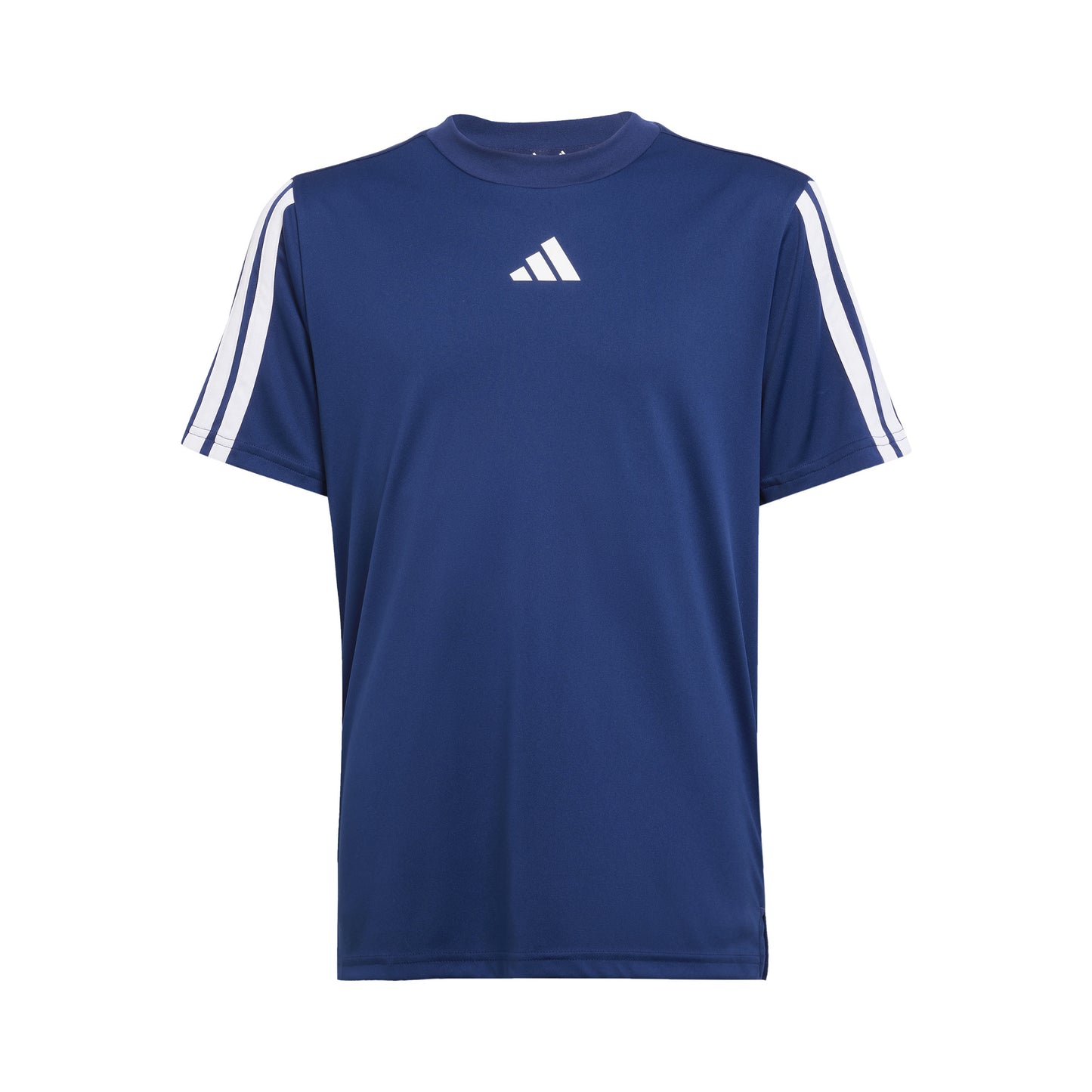 adidas Training Essentials 3 Stripes T-Shirt Kinder - dunkelblau, weiß