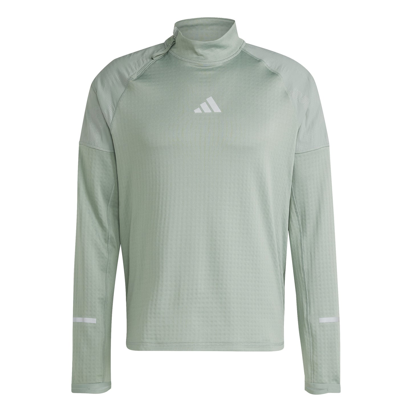 adidas Ultimate High Visibility Half-Zip Laufshirt Herren-Grau