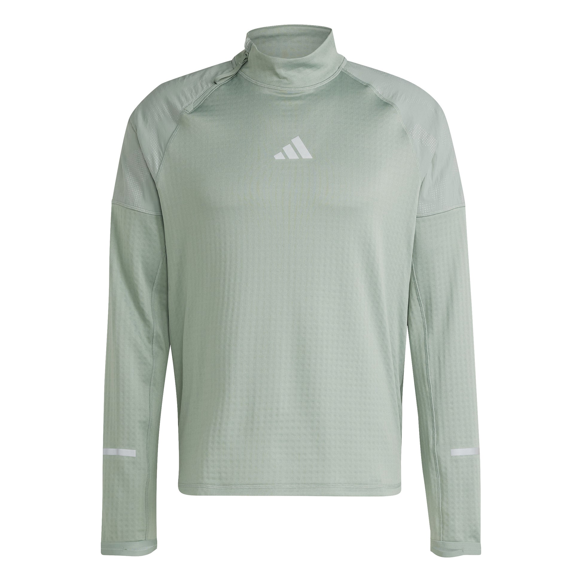 adidas Ultimate High Visibility Half-Zip Laufshirt Herren-Grau