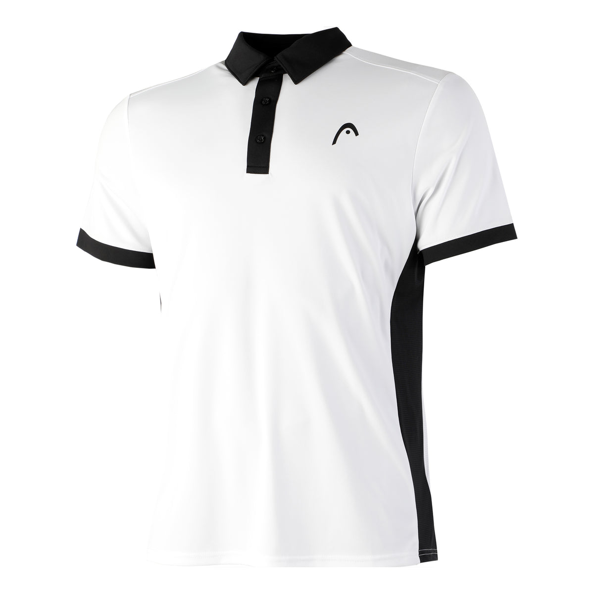 HEAD Slice Polo Herren - weiß, schwarz