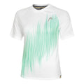 Performance T-Shirt Damen-Weiß,Türkis