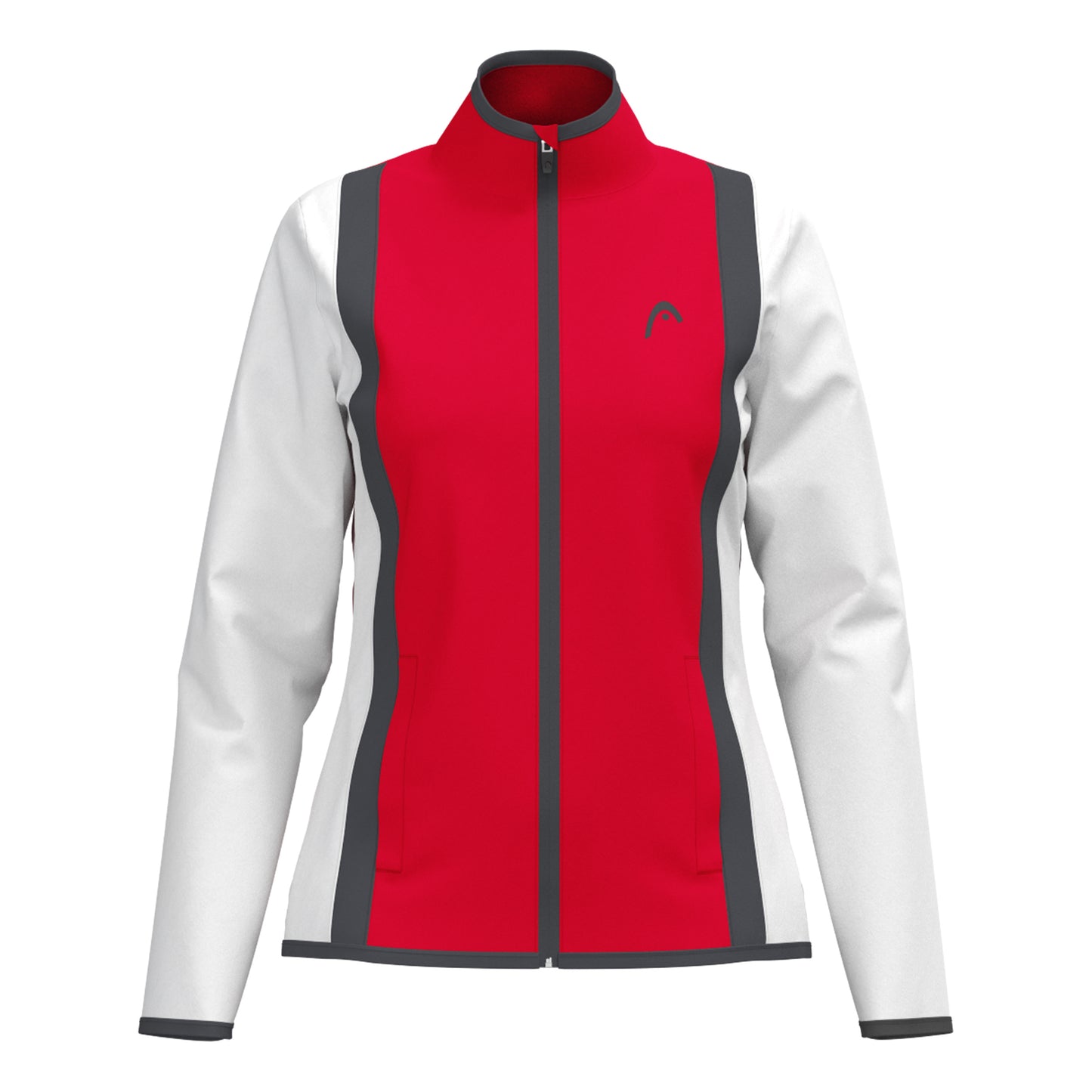 HEAD Club 25 Jacket Women Trainingsjacke Damen-Rot,Weiß