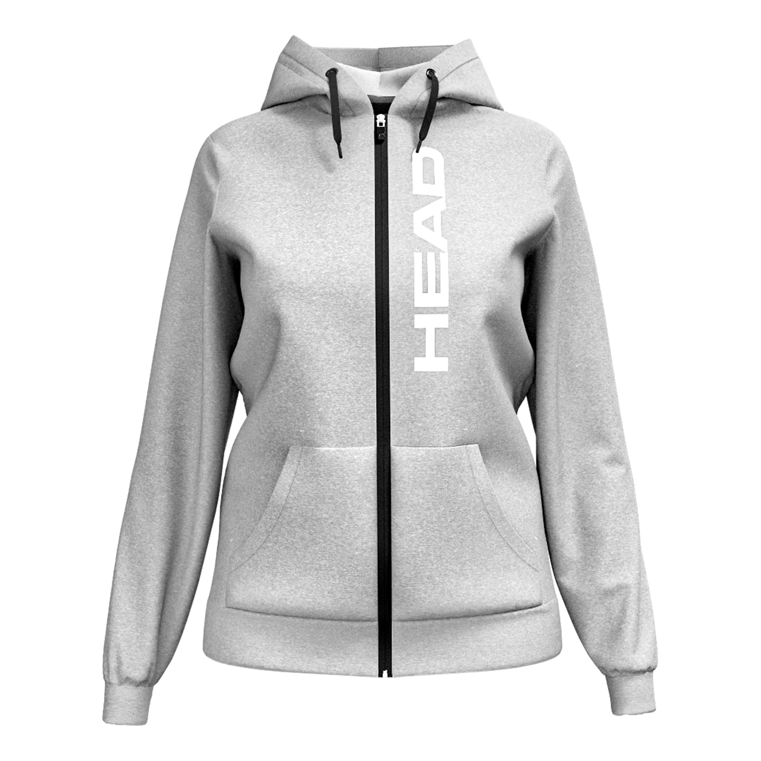 HEAD Club Original Full Zip Hoodie Women-Lightgrey