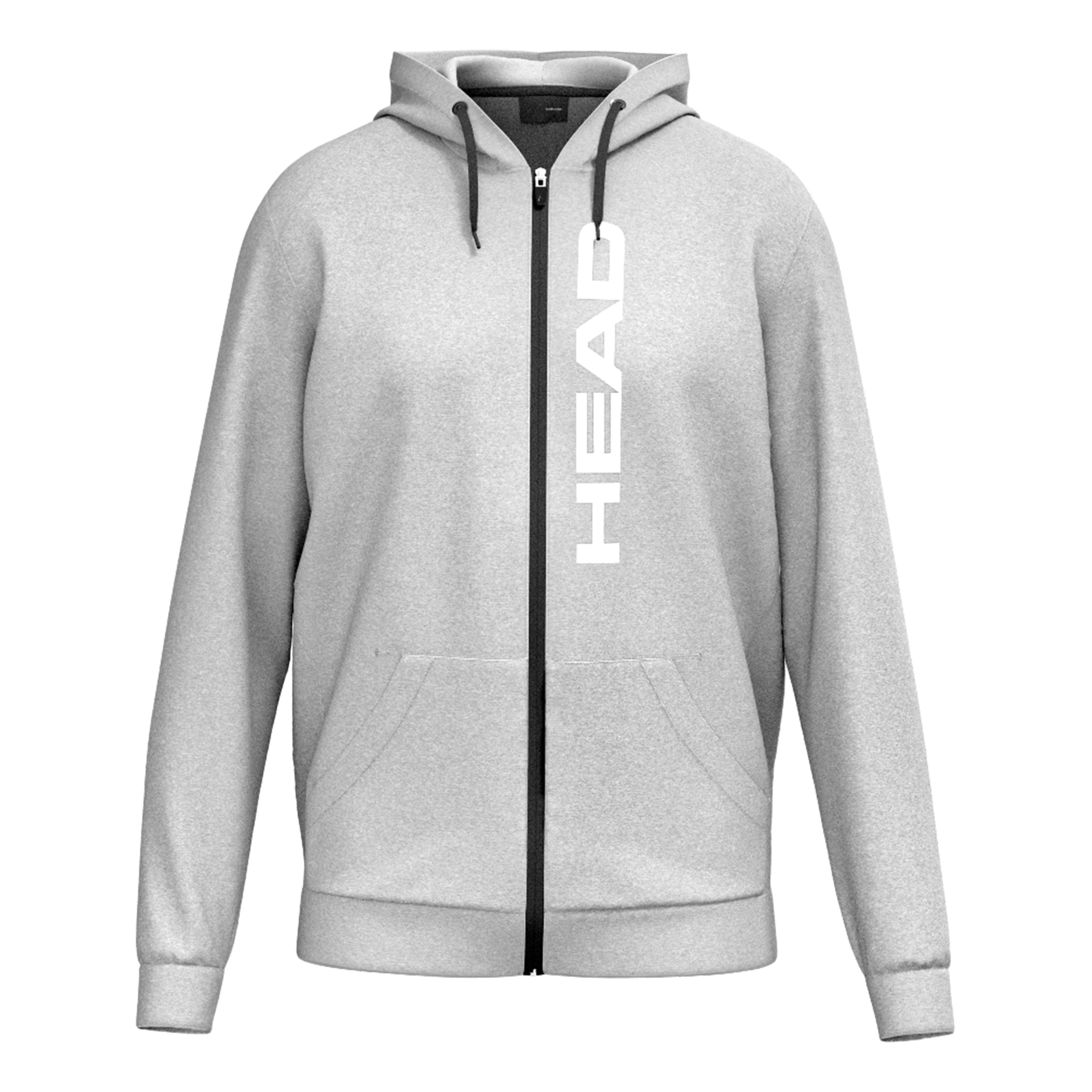 HEAD Club Original Full Zip Hoodie Men-Lightgrey