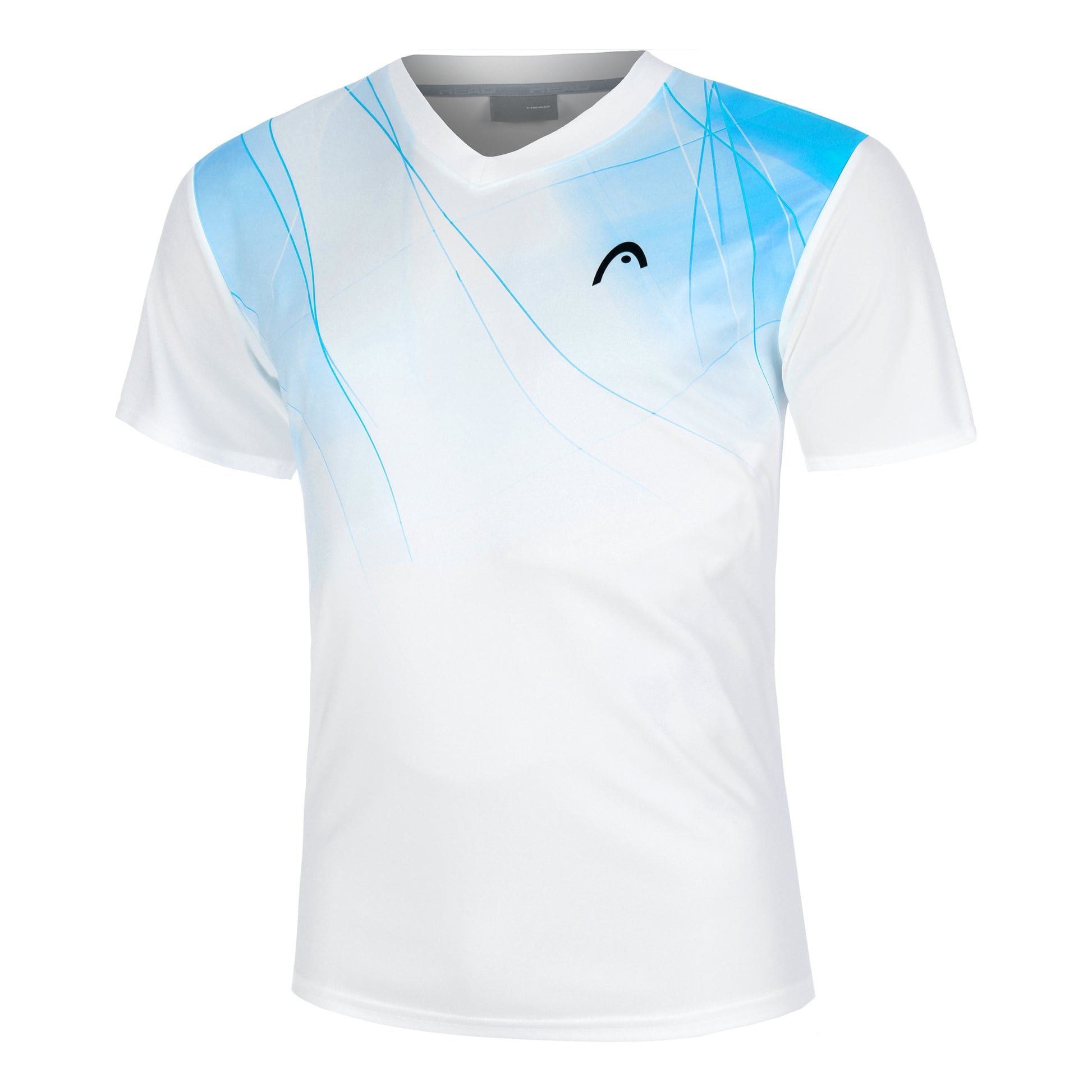 HEAD Topspin T-Shirt Men-White,Light Blue
