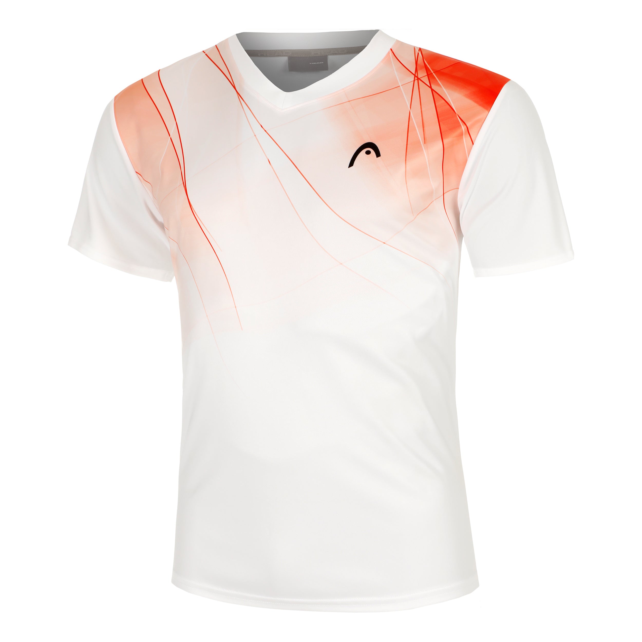 HEAD Topspin T-Shirt Herren-Weiß,Rot