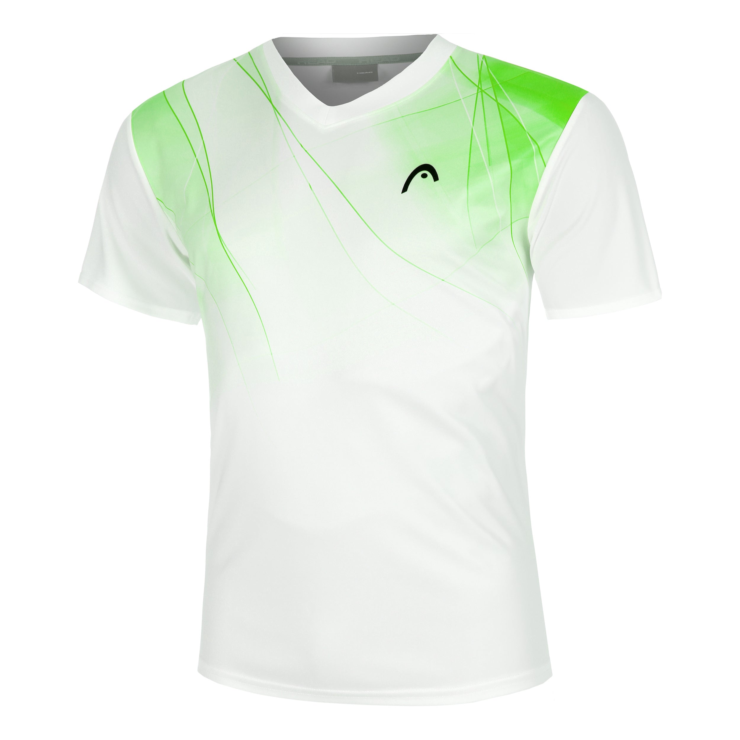 HEAD Topspin T-Shirt Herren-Weiß,Grün