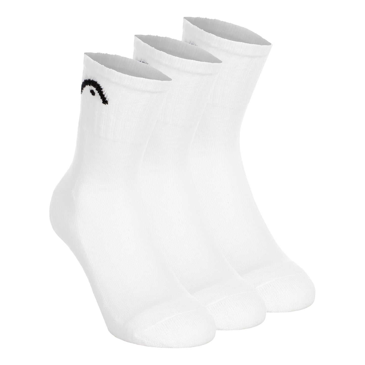 HEAD Short Crew Tennissocken 3er Pack Unisex - weiß,