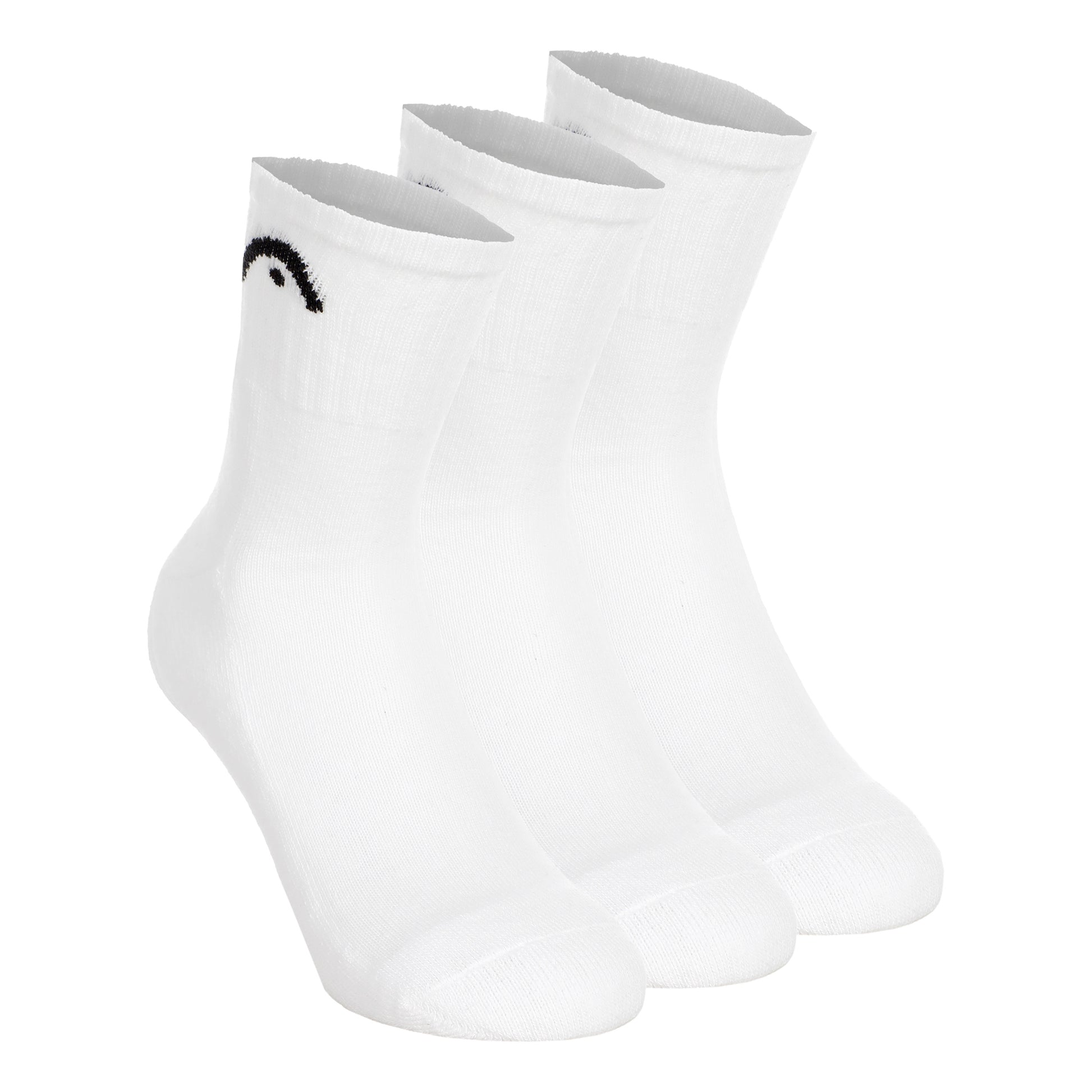 HEAD Short Crew Tennissocken 3er Pack Unisex - weiß,