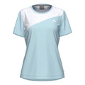 Tie-Break T-Shirt Damen - hellblau, weiß