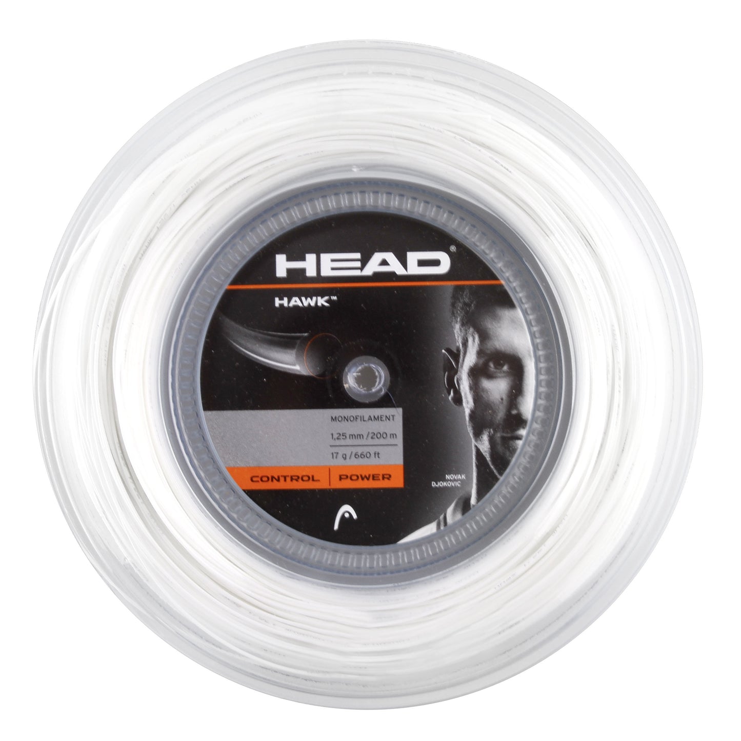 HEAD Hawk String Reel 200m-White