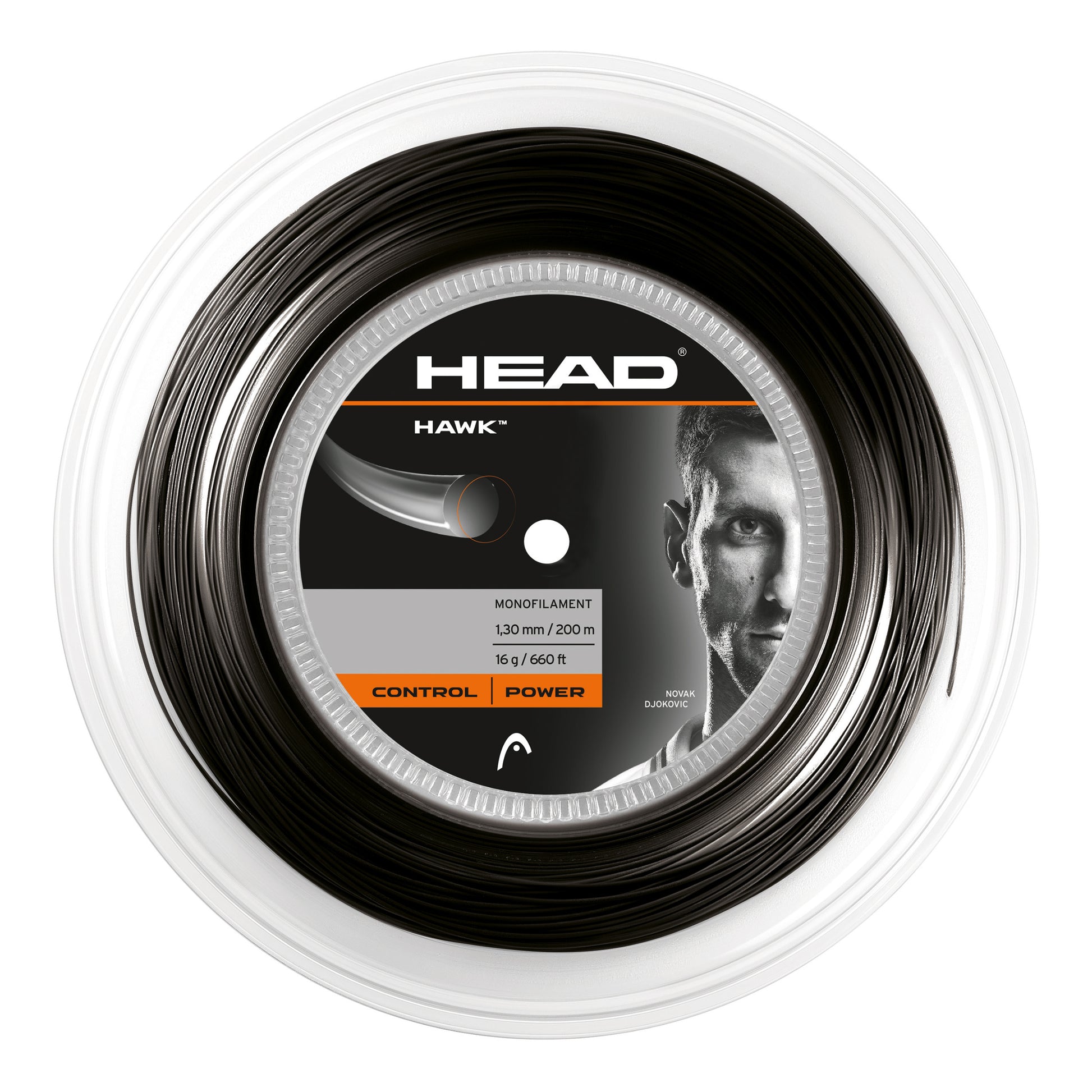 HEAD Hawk String Reel 200m-Black