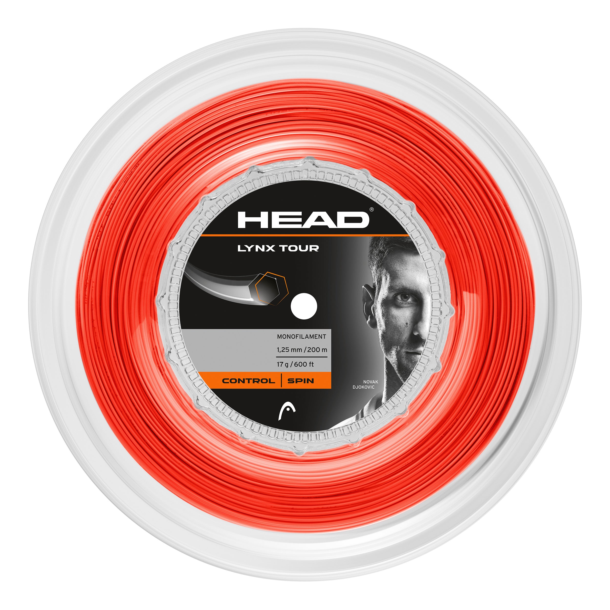 HEAD Lynx Tour Reel String Reel 200m-Orange