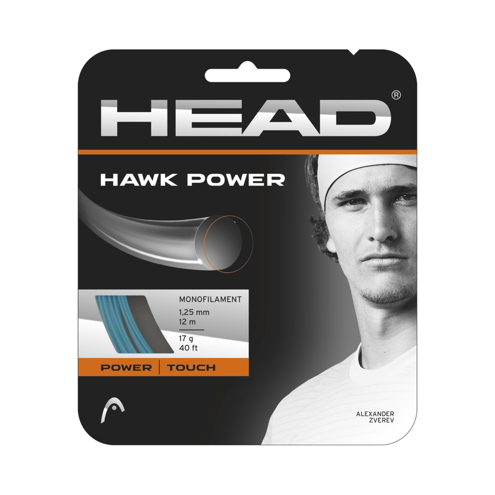 HEAD Hawk Power String set 12m - petrol