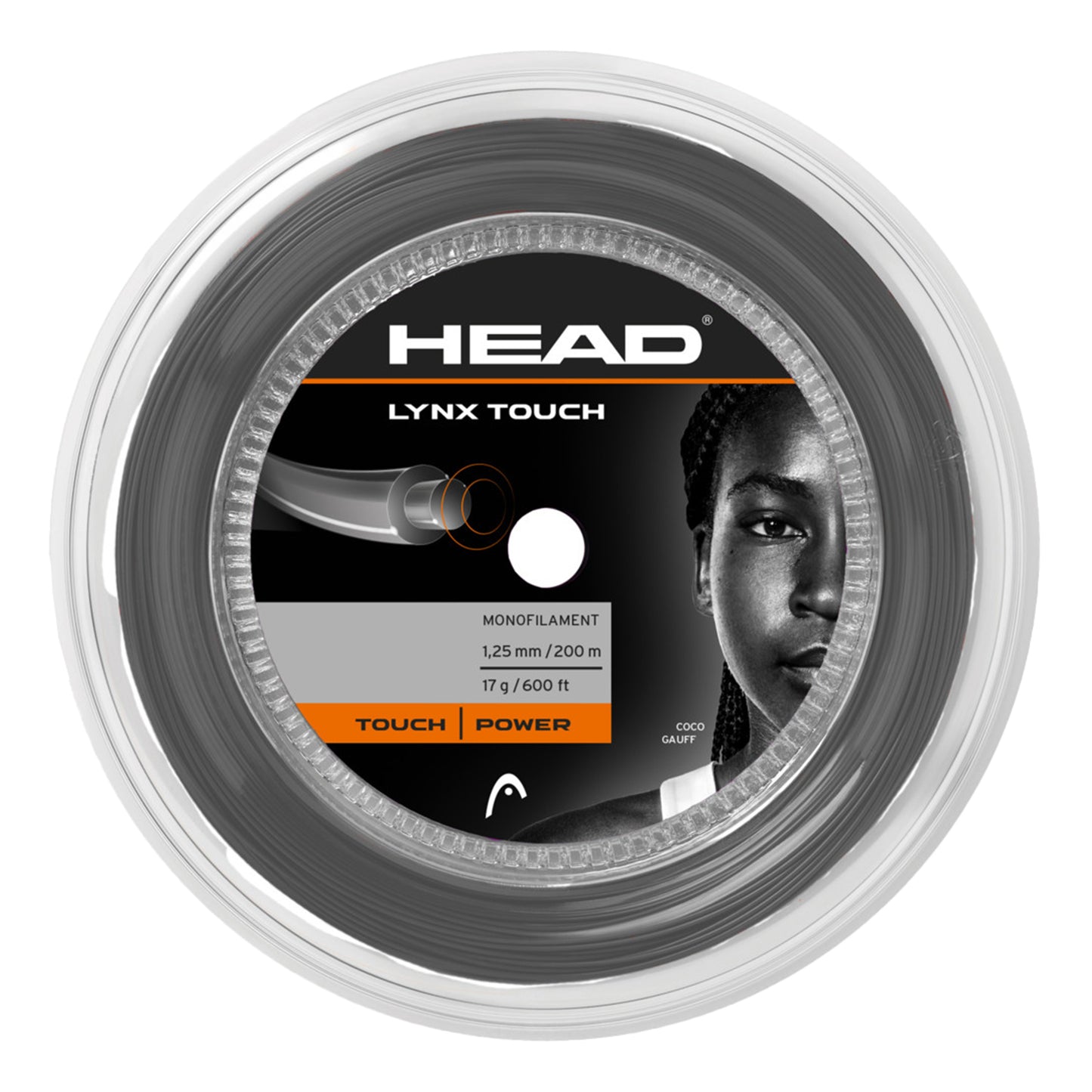 HEAD Lynx Touch String Reel 200m-Grey