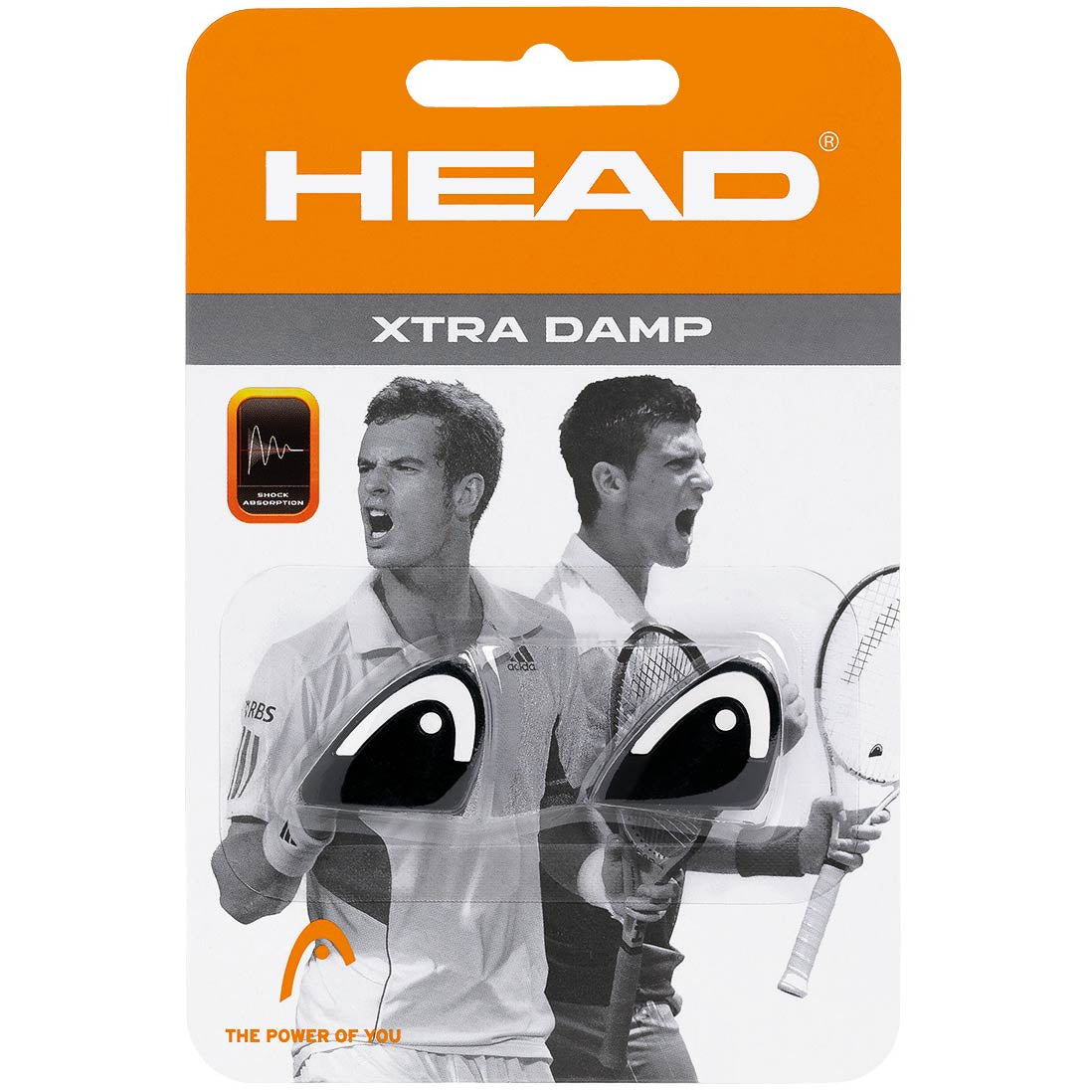 HEAD Xtra Damp Pack Dampener 2 Pack-Black