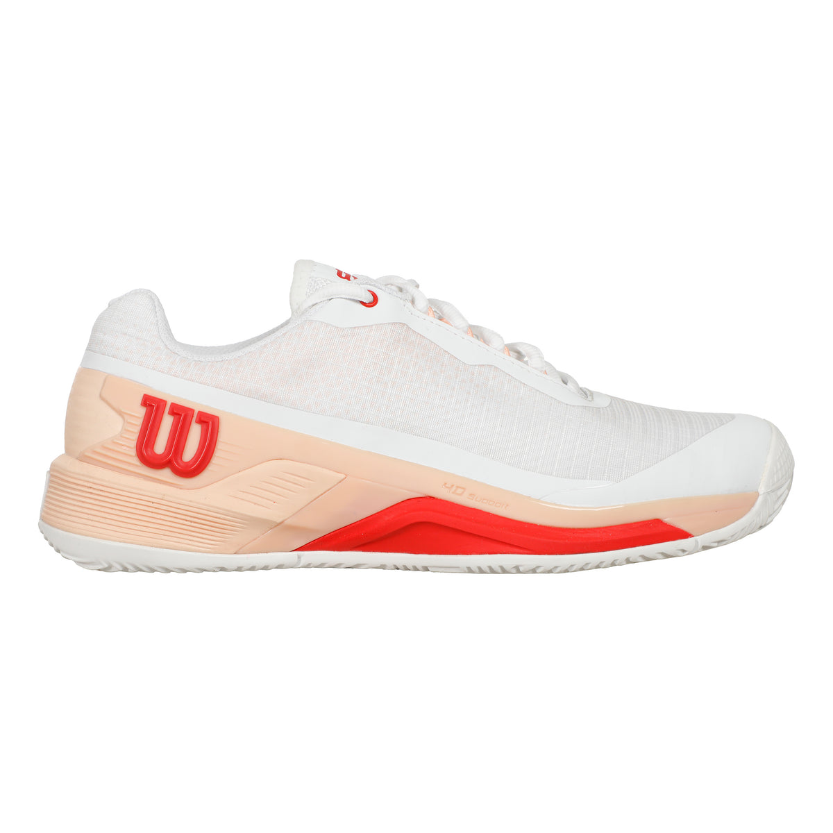 Wilson Rush Pro 4.0 Sandplatzschuh Damen - weiß, apricot