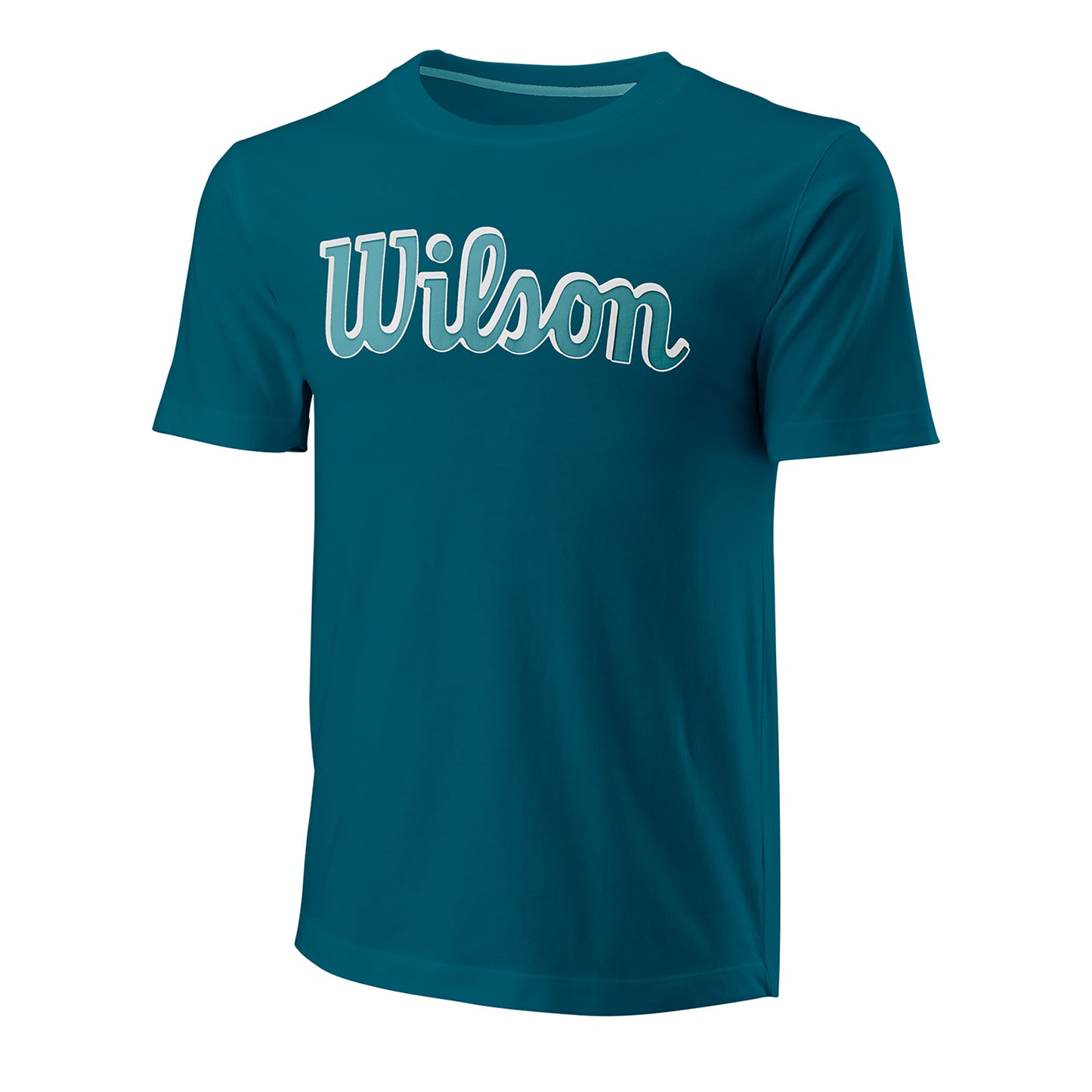 Wilson Script Eco Slimfit T-Shirt Men - petrol,