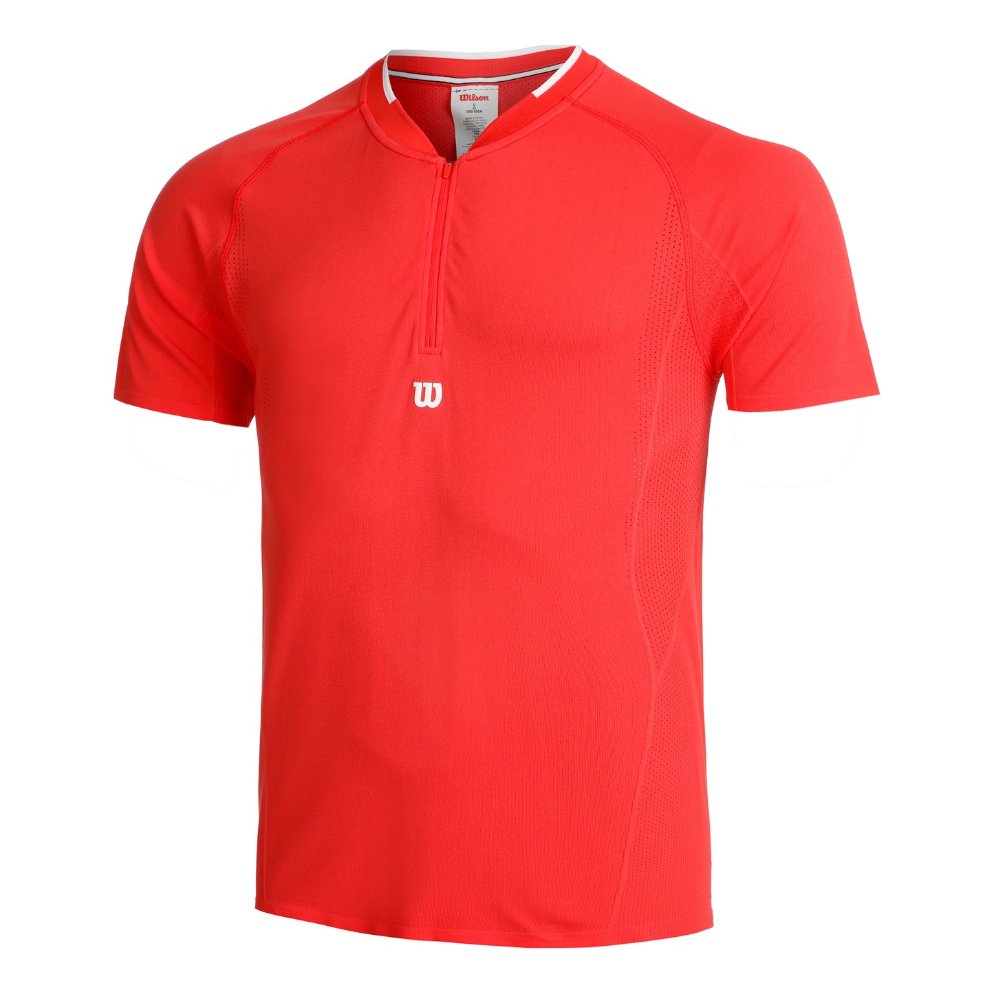 Wilson Players Seamless Zip Henley 2.0 T-Shirt Herren - rot,
