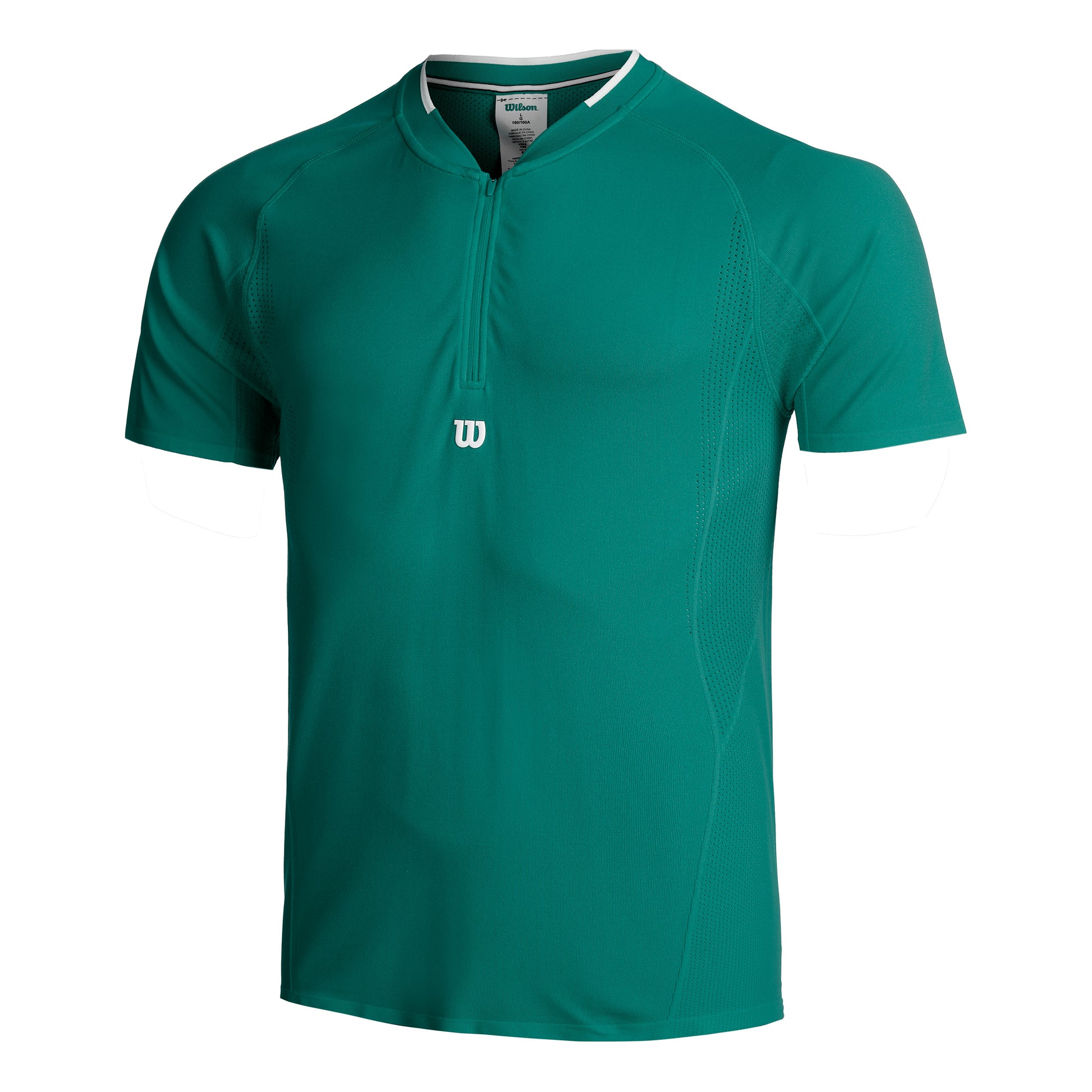 Wilson Players Seamless Zip Henley 2.0 T-Shirt Men-Green