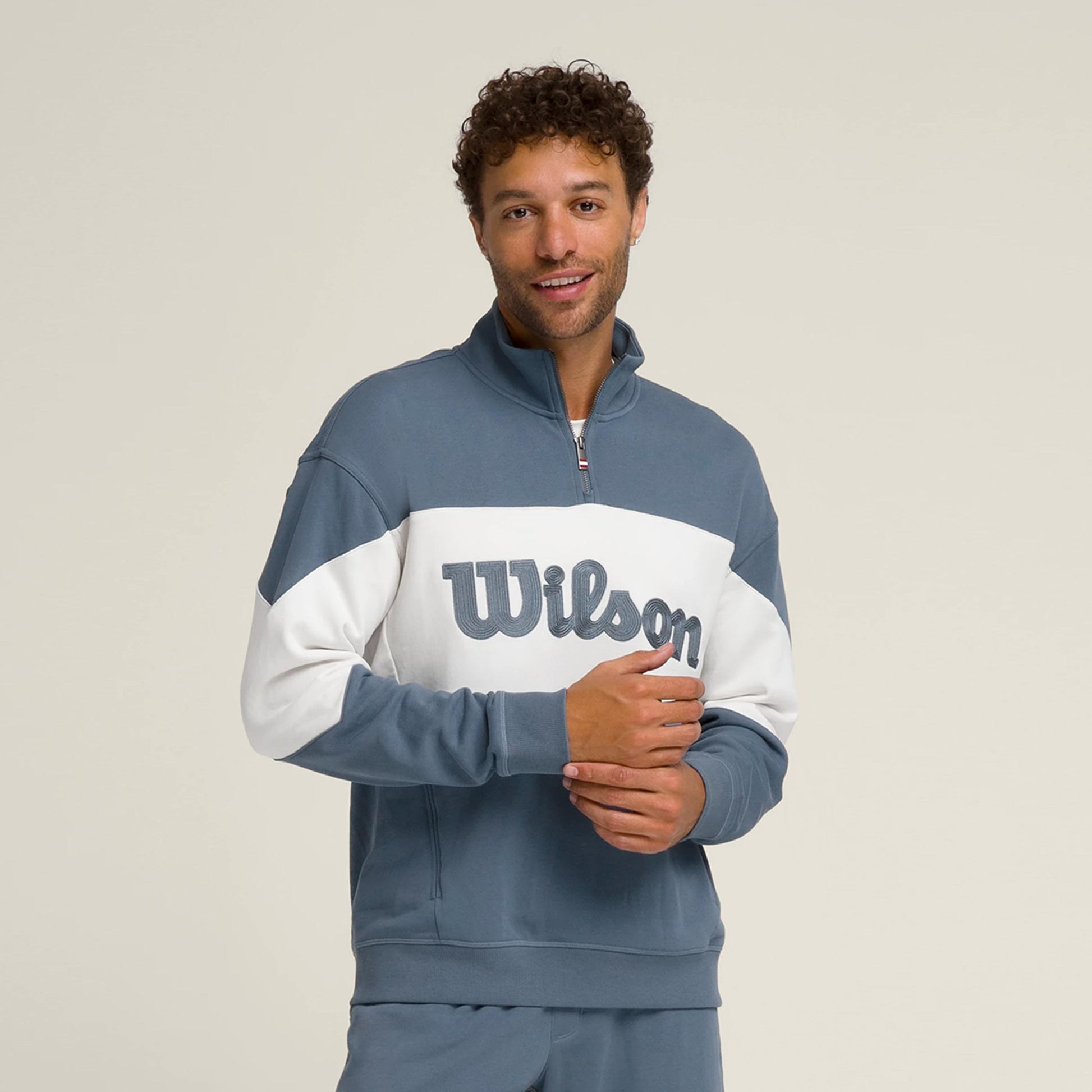 Wilson Parkside Half-Zip Sweatshirt Men-Blue