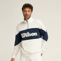 Parkside Half-Zip Sweatshirt Men-Cream,Dark Blue
